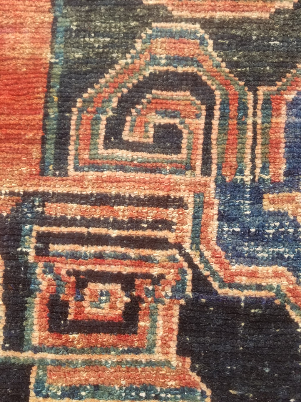 Distressed Antique Traditional Handmade Oriental Wool Multicolor Rug 210x108cm