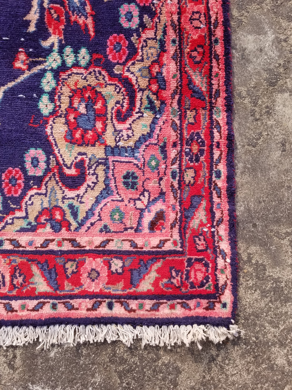 Antique Traditional Handmade Oriental Wool Multicolor Runner Rug 295x110cm