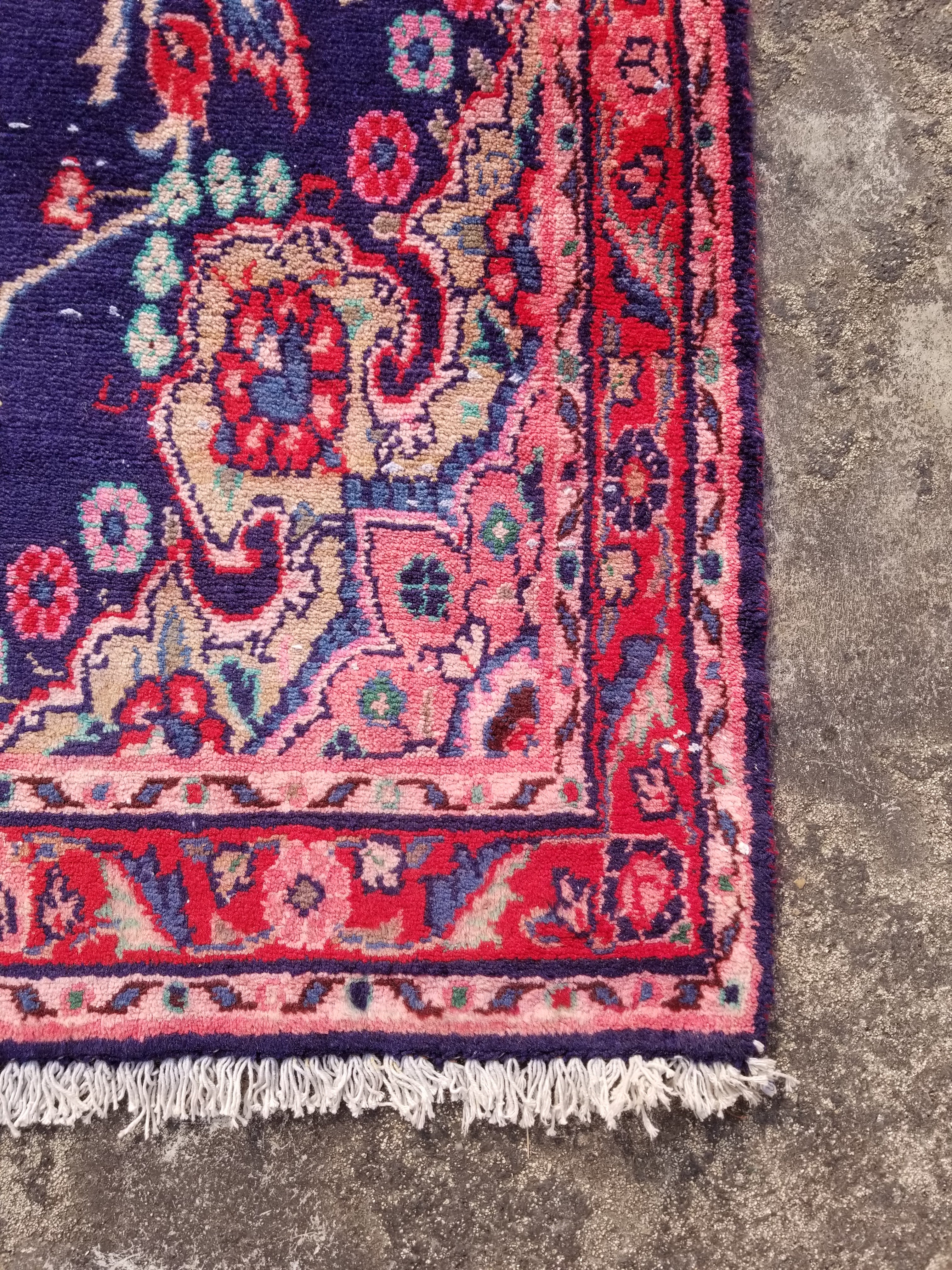 Antique Traditional Handmade Oriental Wool Multicolor Runner Rug 295x110cm