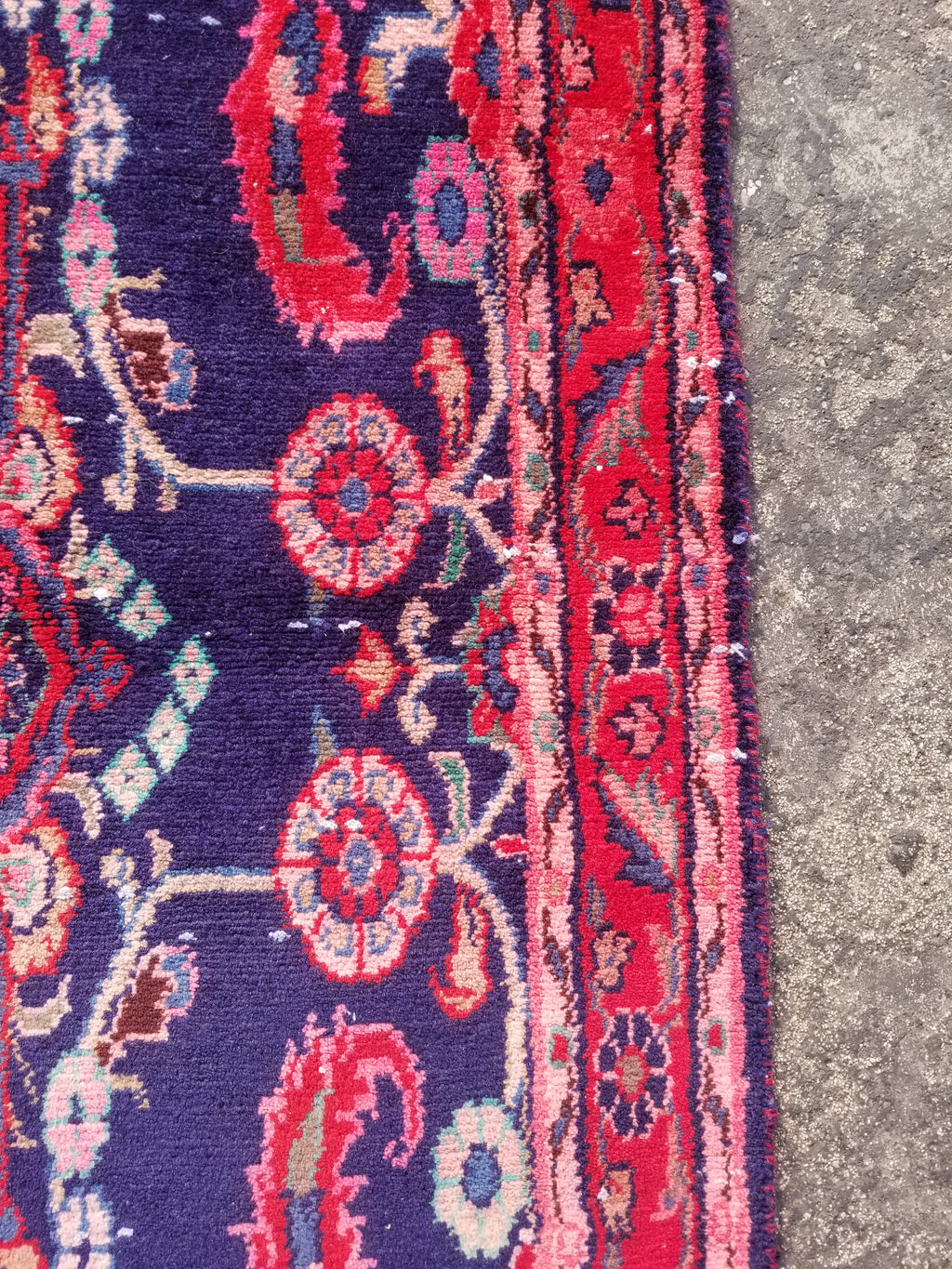 Antique Traditional Handmade Oriental Wool Multicolor Runner Rug 295x110cm