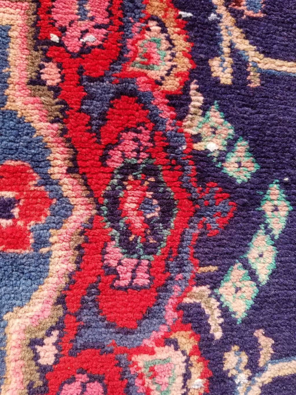 Antique Traditional Handmade Oriental Wool Multicolor Runner Rug 295x110cm