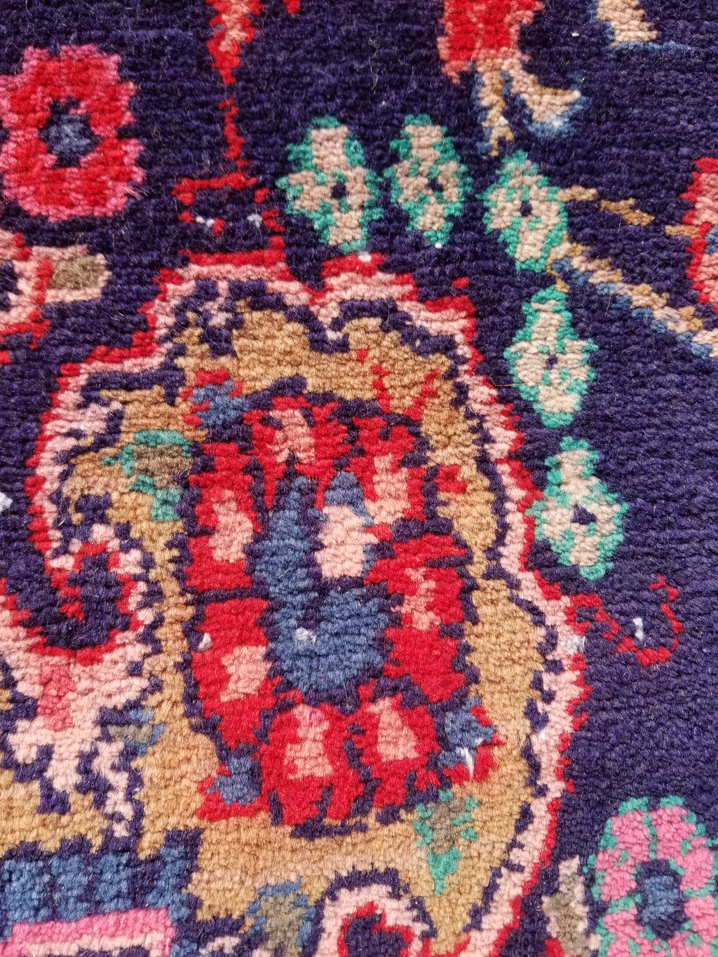 Antique Traditional Handmade Oriental Wool Multicolor Runner Rug 295x110cm