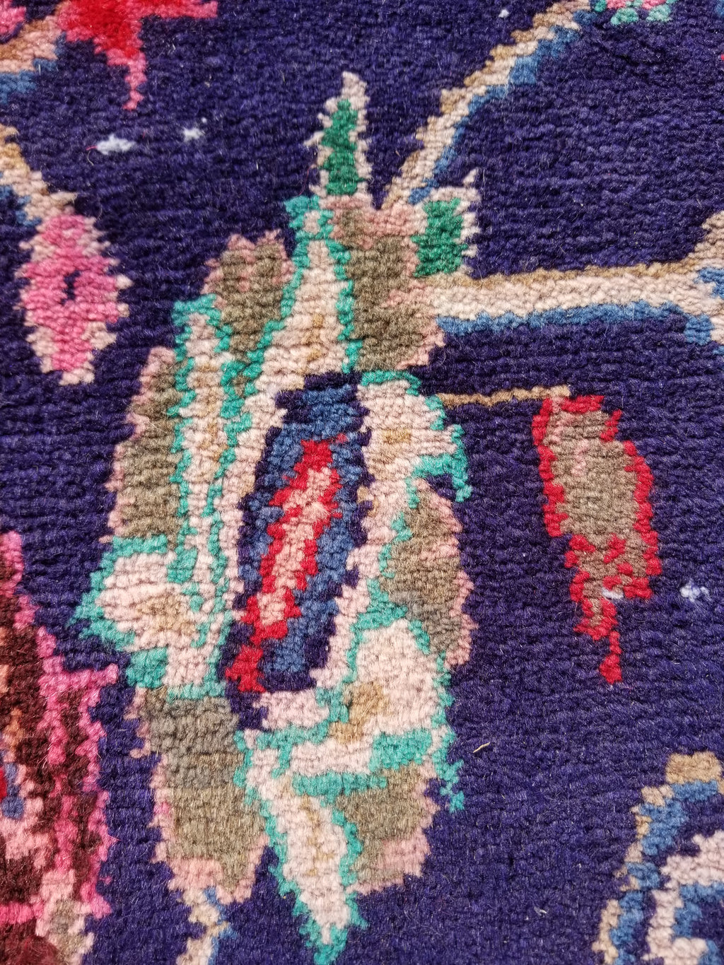 Antique Traditional Handmade Oriental Wool Multicolor Runner Rug 295x110cm