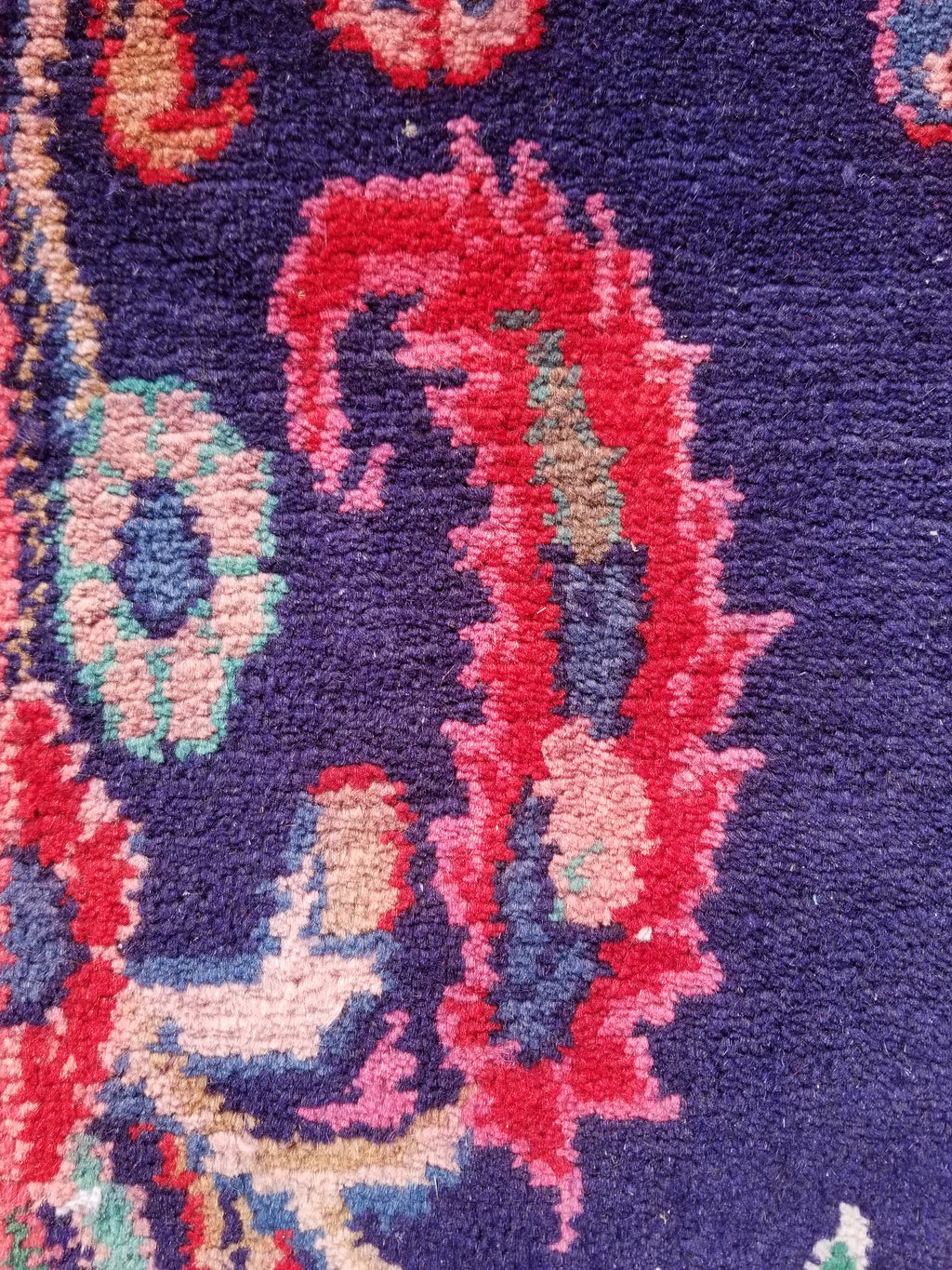 Antique Traditional Handmade Oriental Wool Multicolor Runner Rug 295x110cm