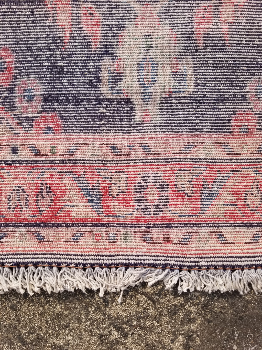 Antique Traditional Handmade Oriental Wool Multicolor Runner Rug 295x110cm