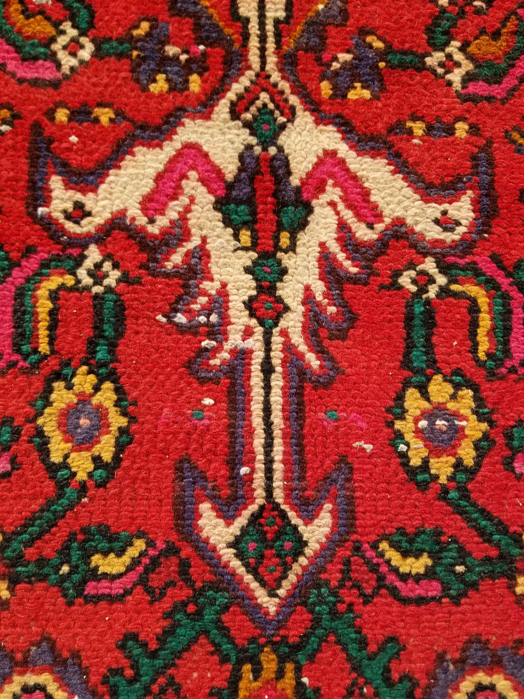 Antique Traditional Handmade Hamadan Wool Multicolor Rug 248x137cm