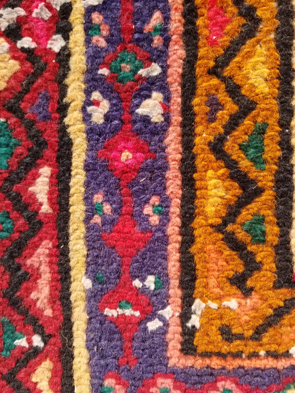 Antique Traditional Handmade Hamadan Wool Multicolor Rug 248x137cm