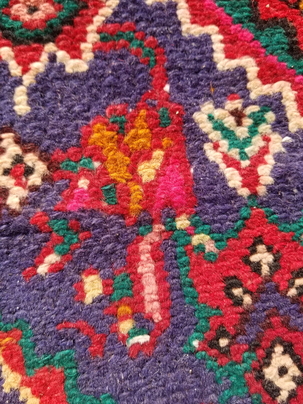 Antique Traditional Handmade Hamadan Wool Multicolor Rug 248x137cm