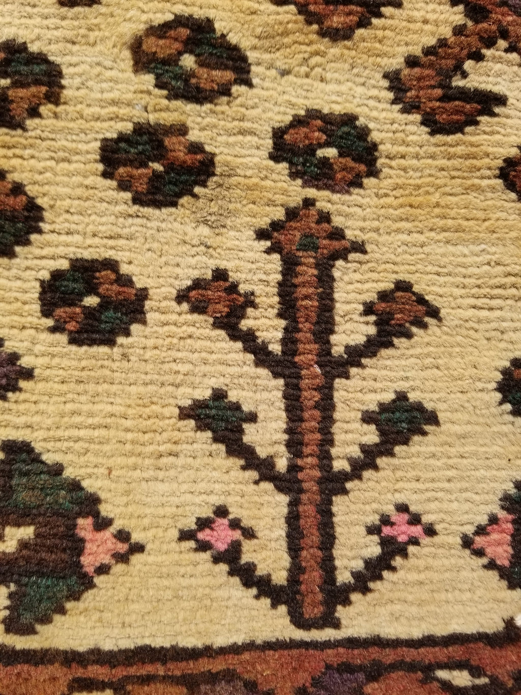 Distressed Antique Handmade Afghan Wool Multicolor Rug 172x118cm