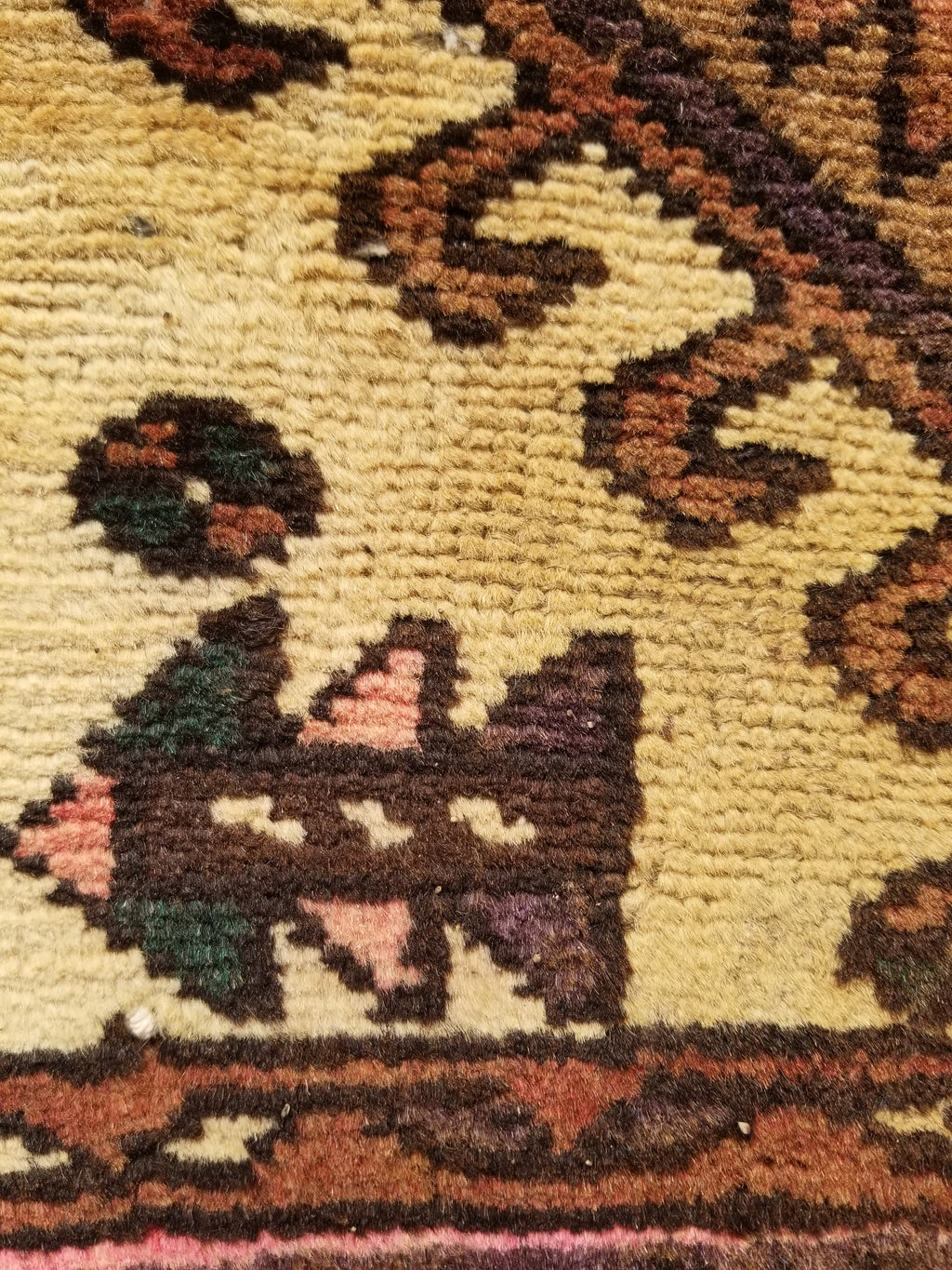 Distressed Antique Handmade Afghan Wool Multicolor Rug 172x118cm