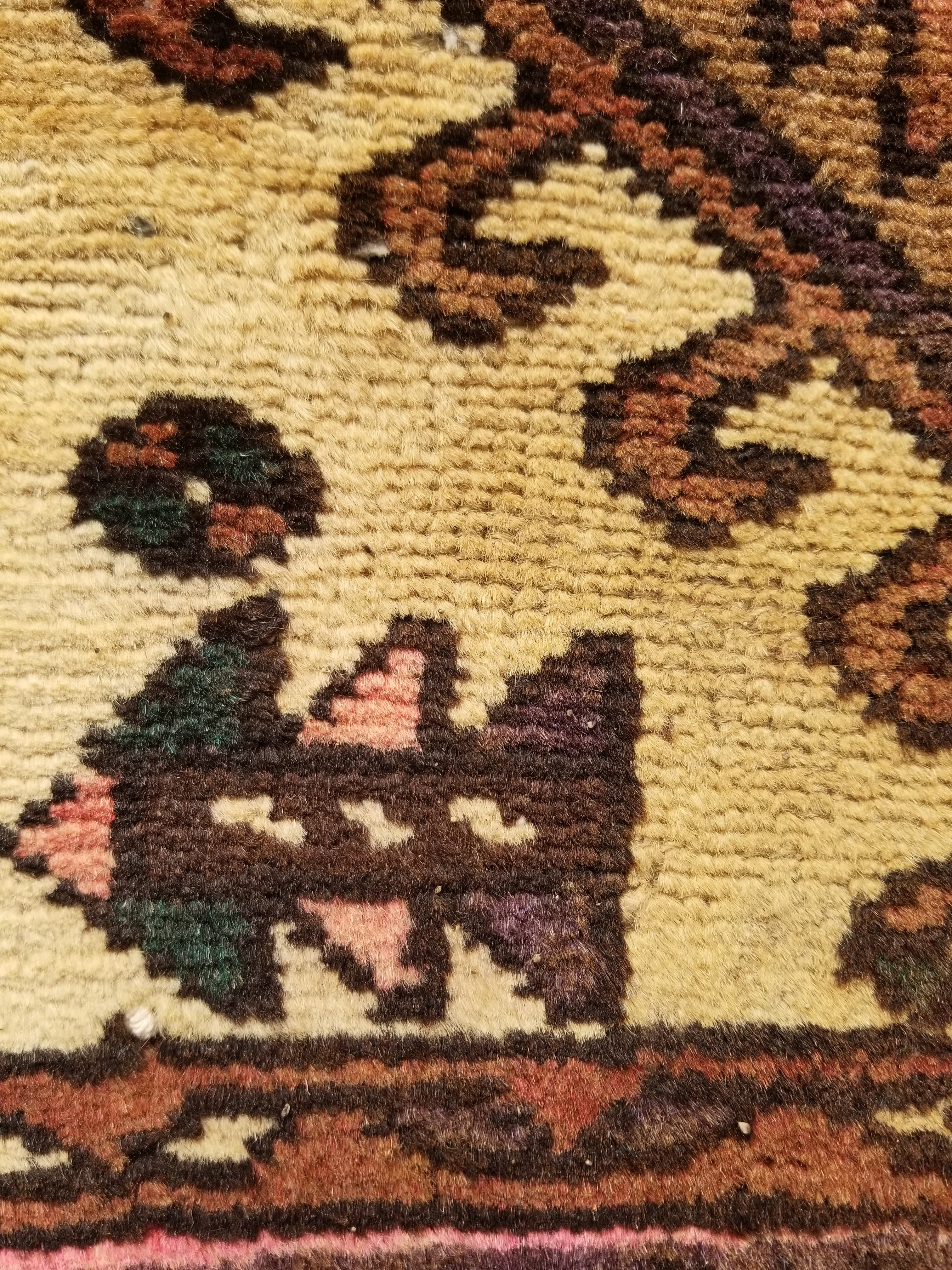 Distressed Antique Handmade Afghan Wool Multicolor Rug 172x118cm