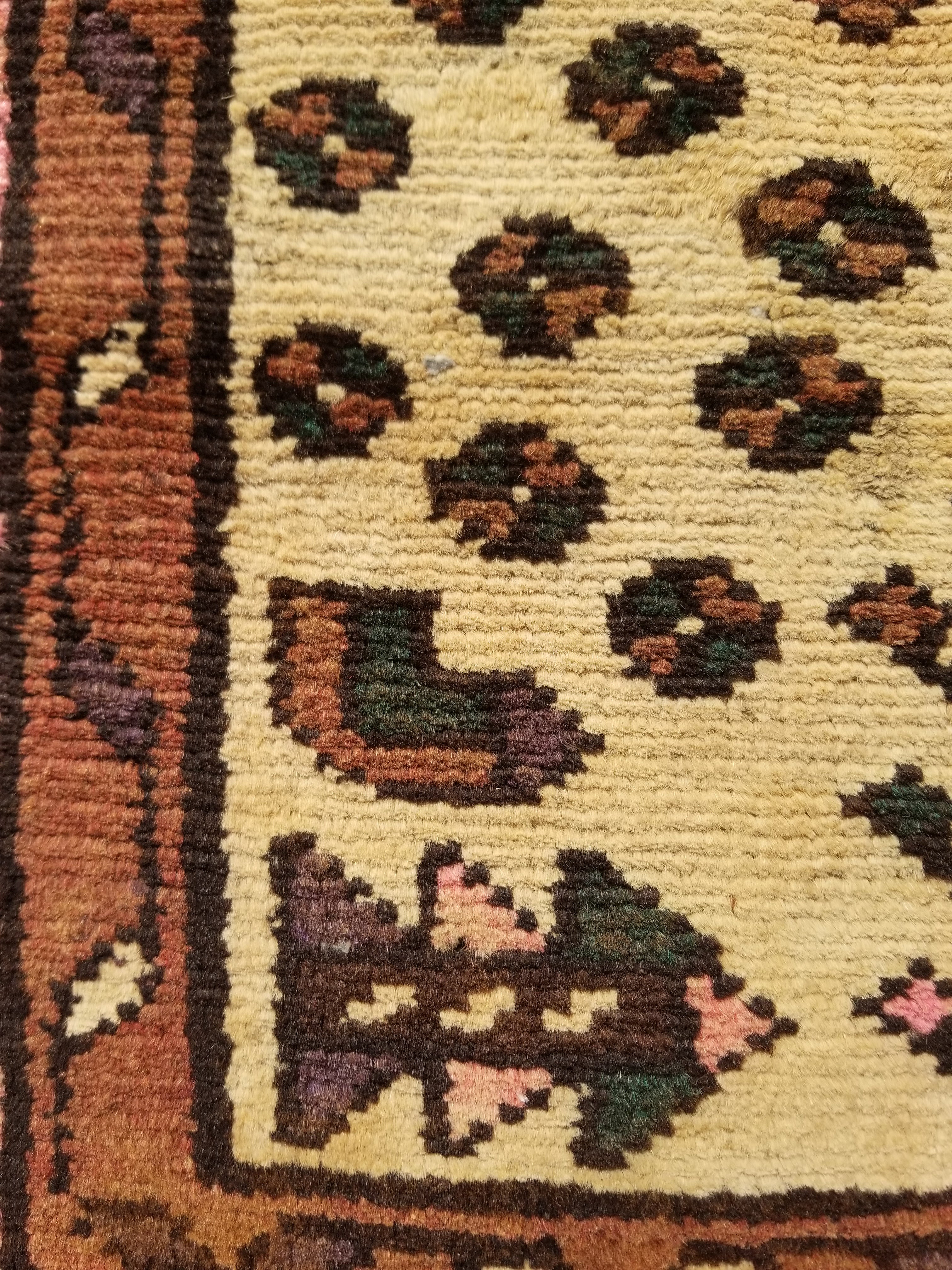 Distressed Antique Handmade Afghan Wool Multicolor Rug 172x118cm