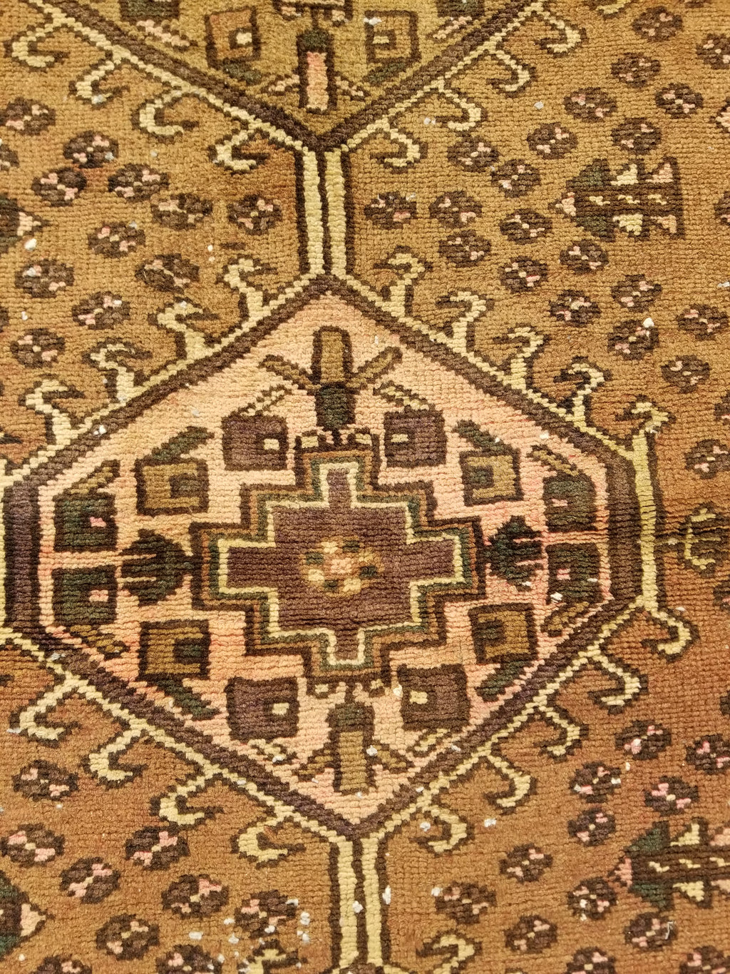 Distressed Antique Handmade Afghan Wool Multicolor Rug 172x118cm
