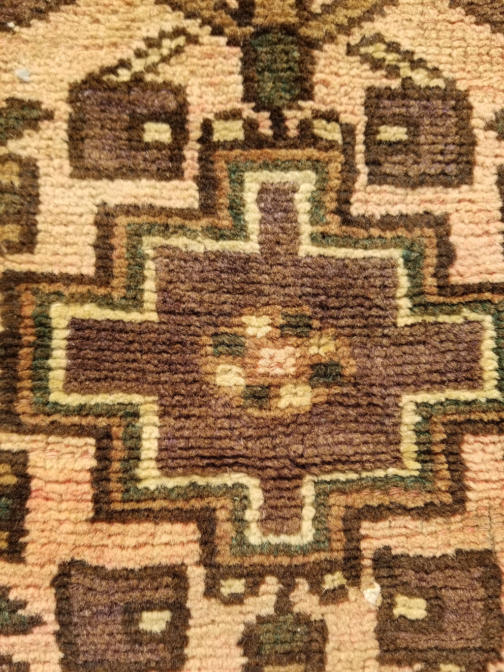 Distressed Antique Handmade Afghan Wool Multicolor Rug 172x118cm