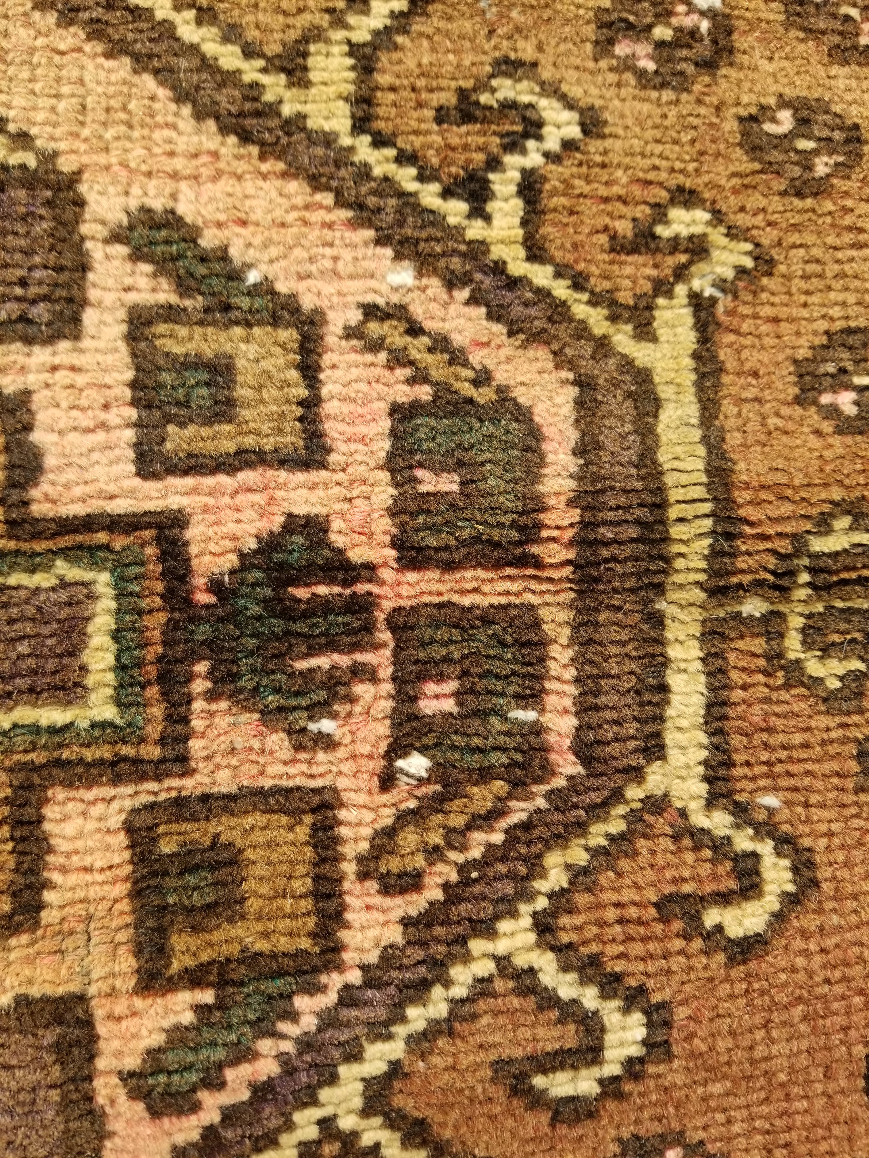 Distressed Antique Handmade Afghan Wool Multicolor Rug 172x118cm