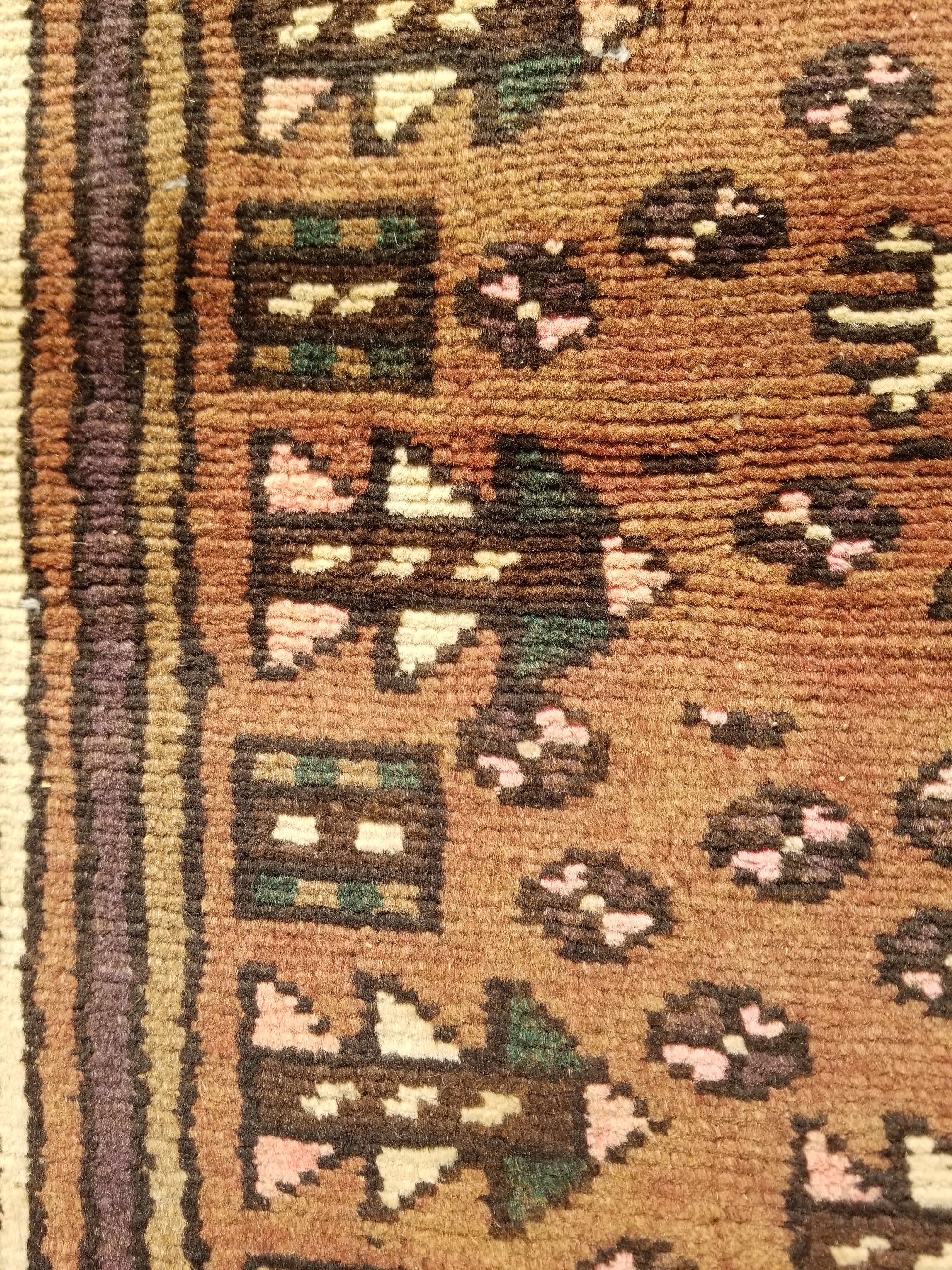 Distressed Antique Handmade Afghan Wool Multicolor Rug 172x118cm