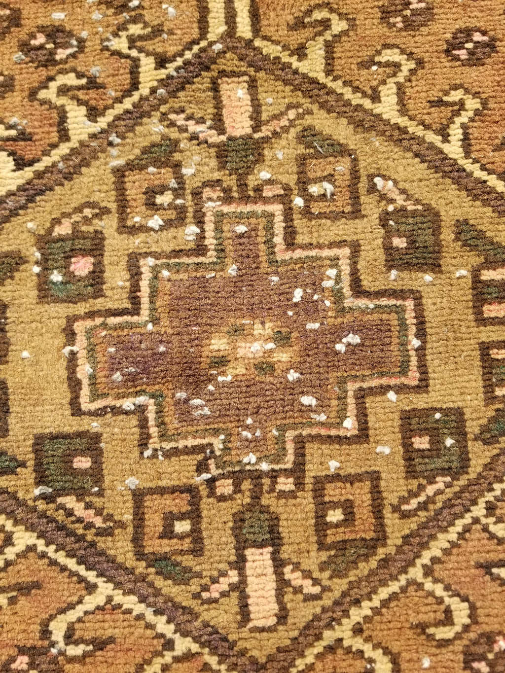Distressed Antique Handmade Afghan Wool Multicolor Rug 172x118cm