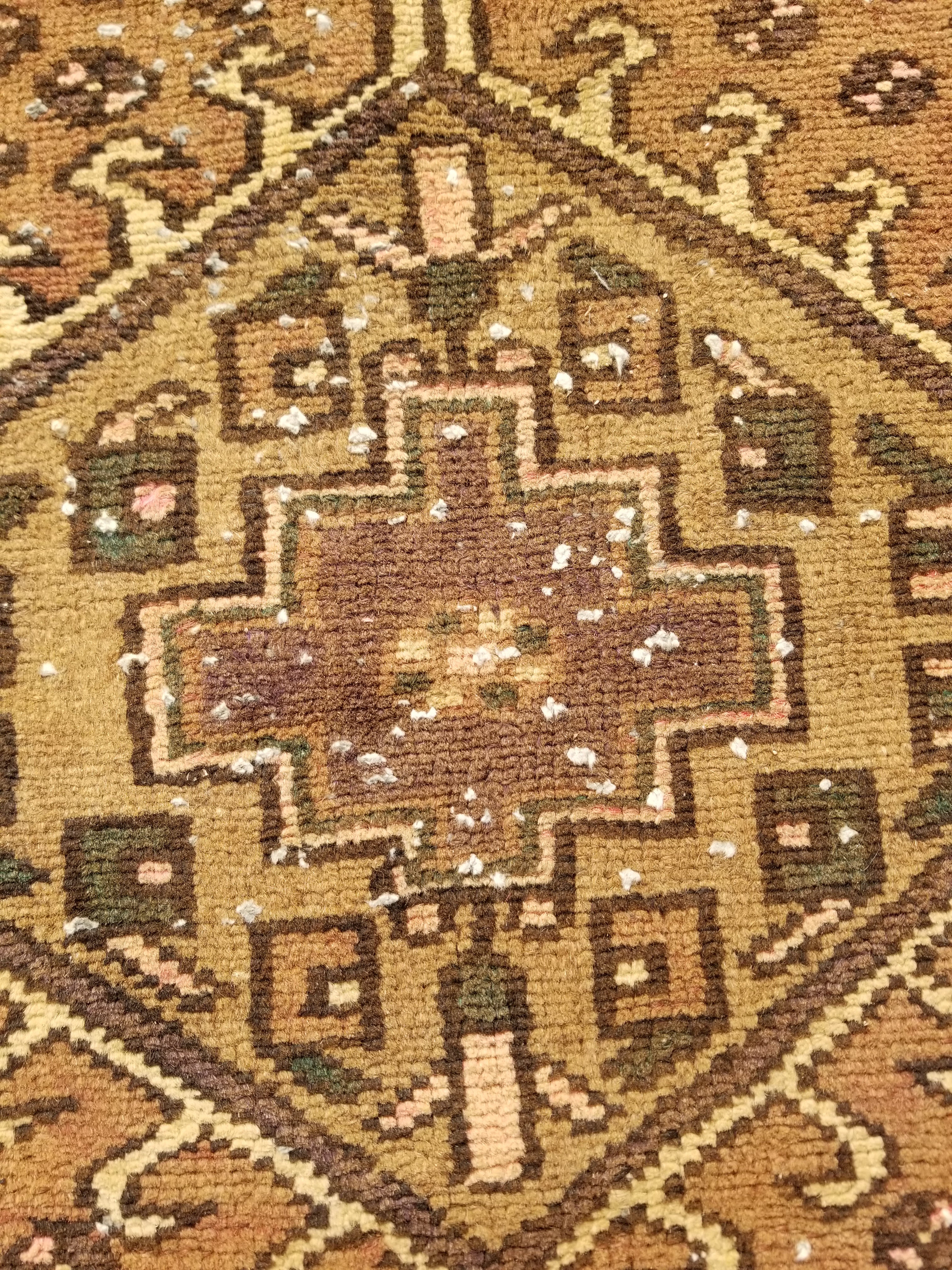 Distressed Antique Handmade Afghan Wool Multicolor Rug 172x118cm