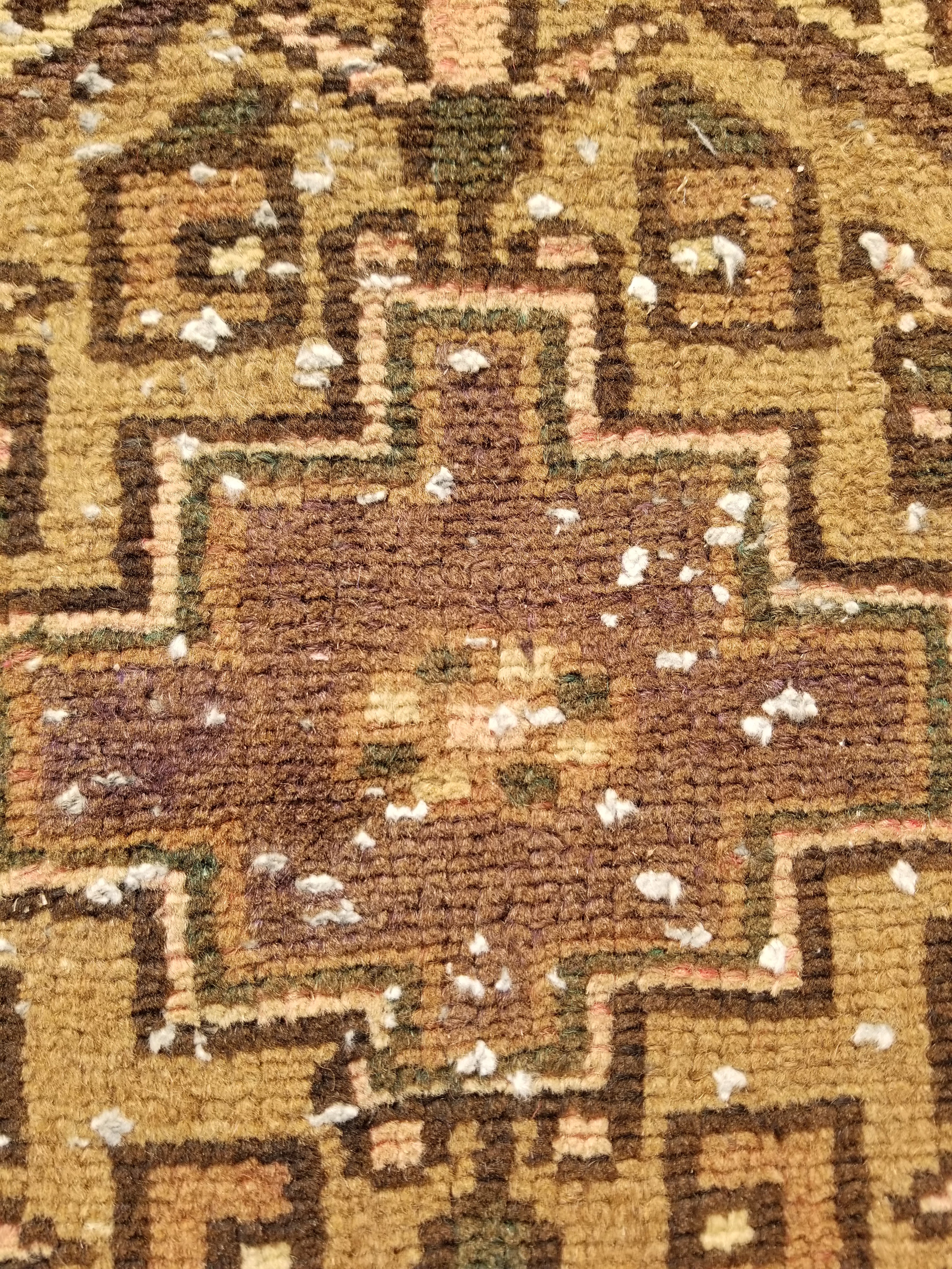Distressed Antique Handmade Afghan Wool Multicolor Rug 172x118cm