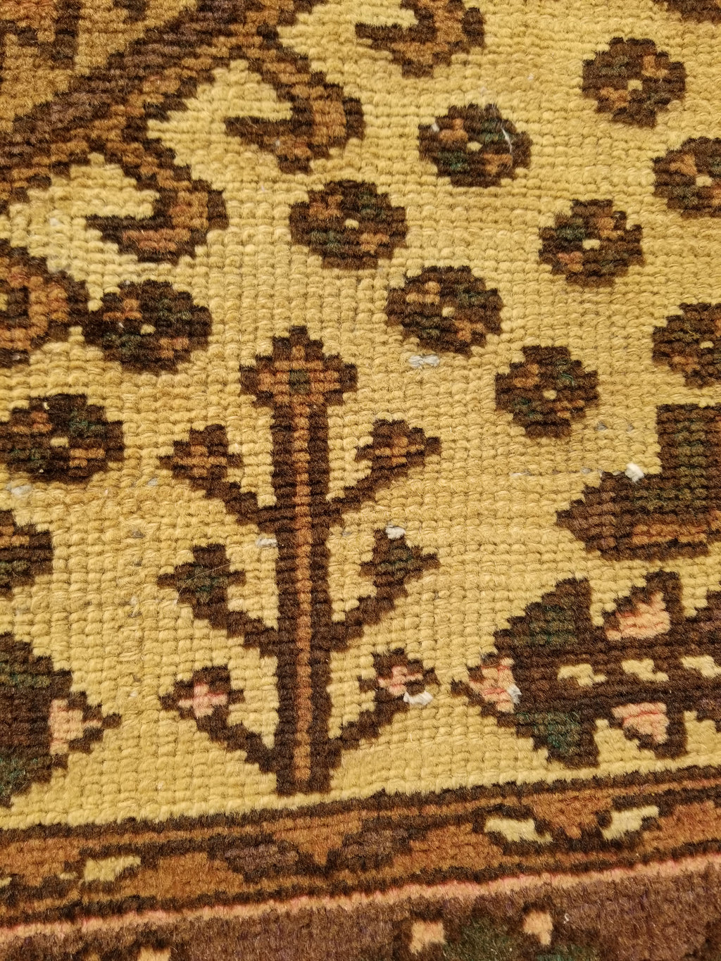 Distressed Antique Handmade Afghan Wool Multicolor Rug 172x118cm