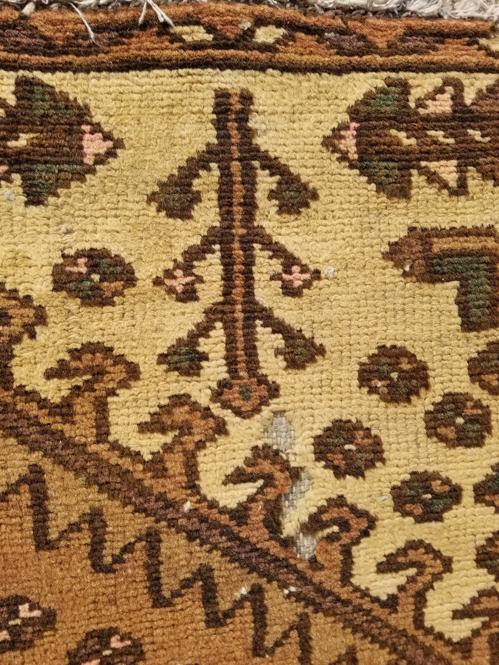 Distressed Antique Handmade Afghan Wool Multicolor Rug 172x118cm