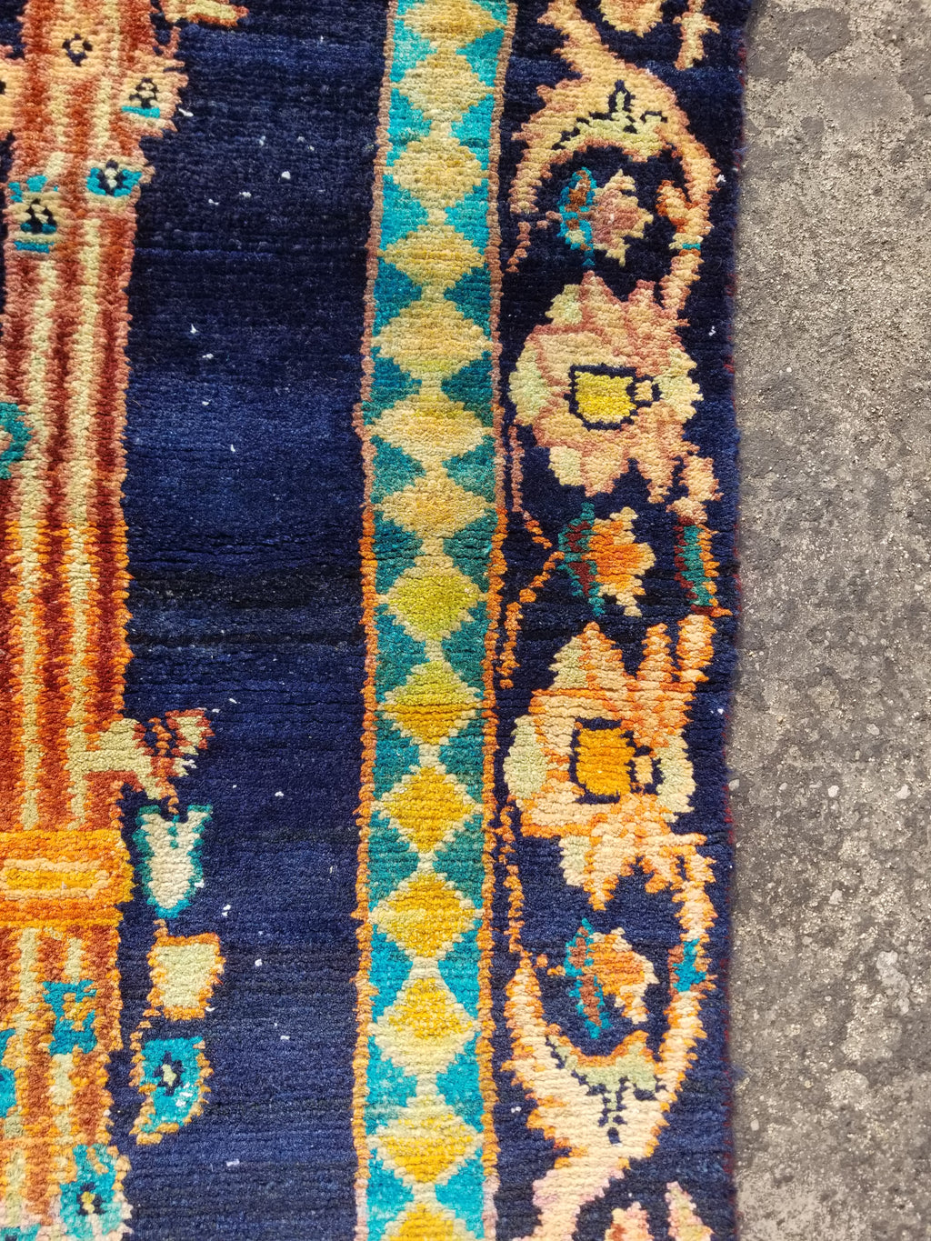 Distressed Antique Traditional Handmade Oriental Wool Multicolor Rug 238x144cm