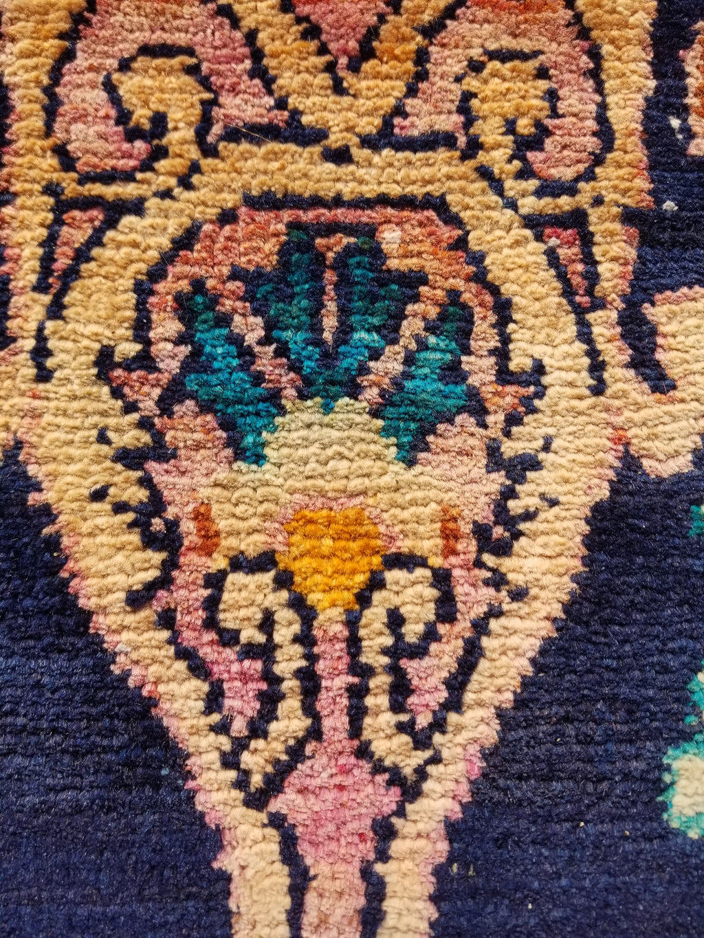 Distressed Antique Traditional Handmade Oriental Wool Multicolor Rug 238x144cm