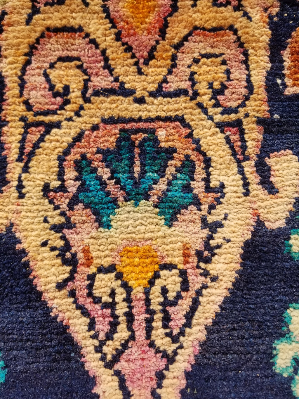 Distressed Antique Traditional Handmade Oriental Wool Multicolor Rug 238x144cm