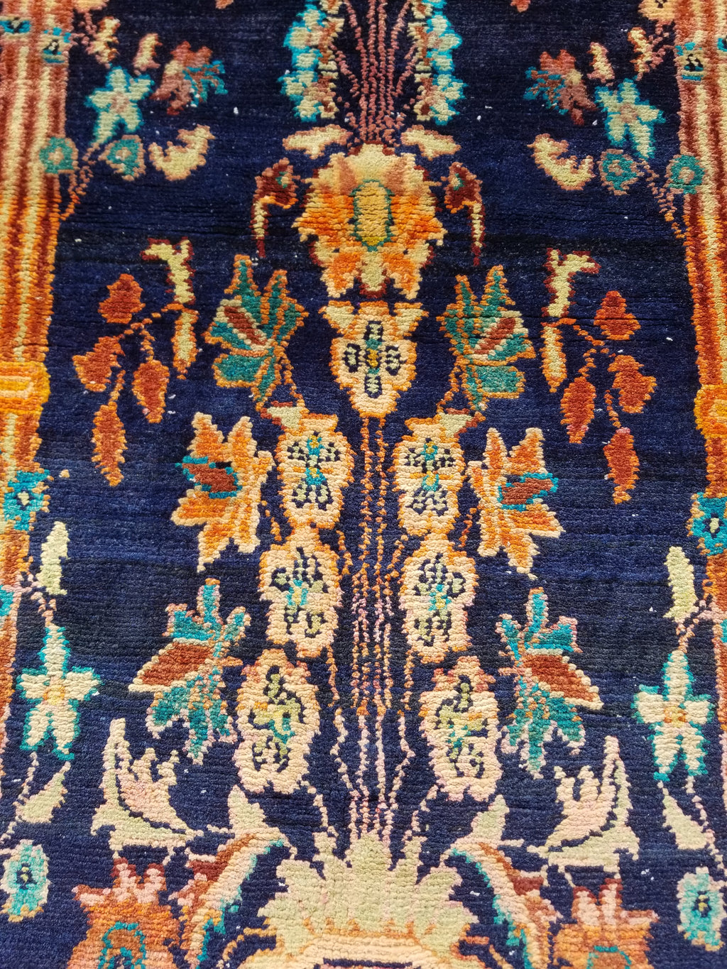 Distressed Antique Traditional Handmade Oriental Wool Multicolor Rug 238x144cm