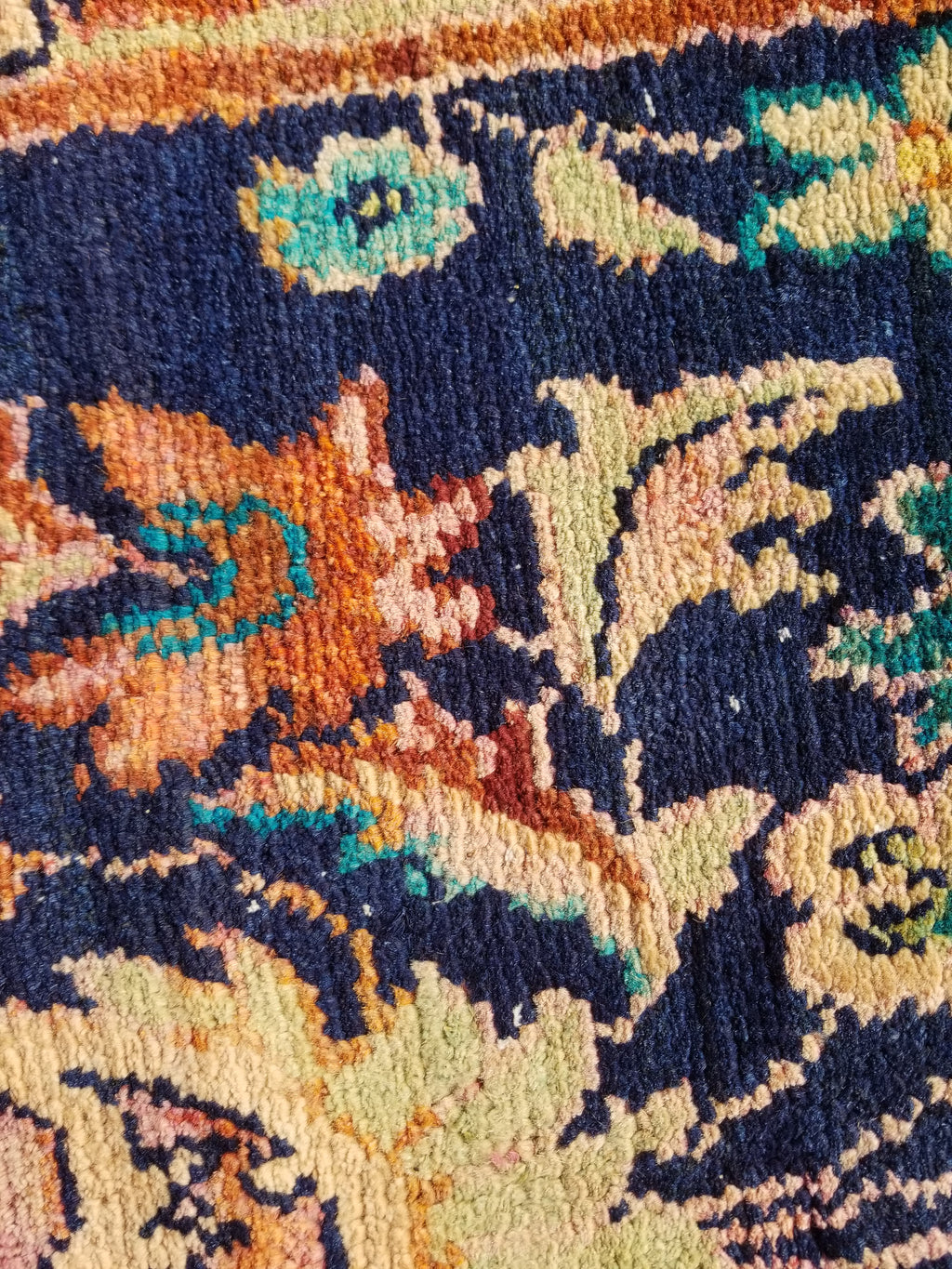 Distressed Antique Traditional Handmade Oriental Wool Multicolor Rug 238x144cm