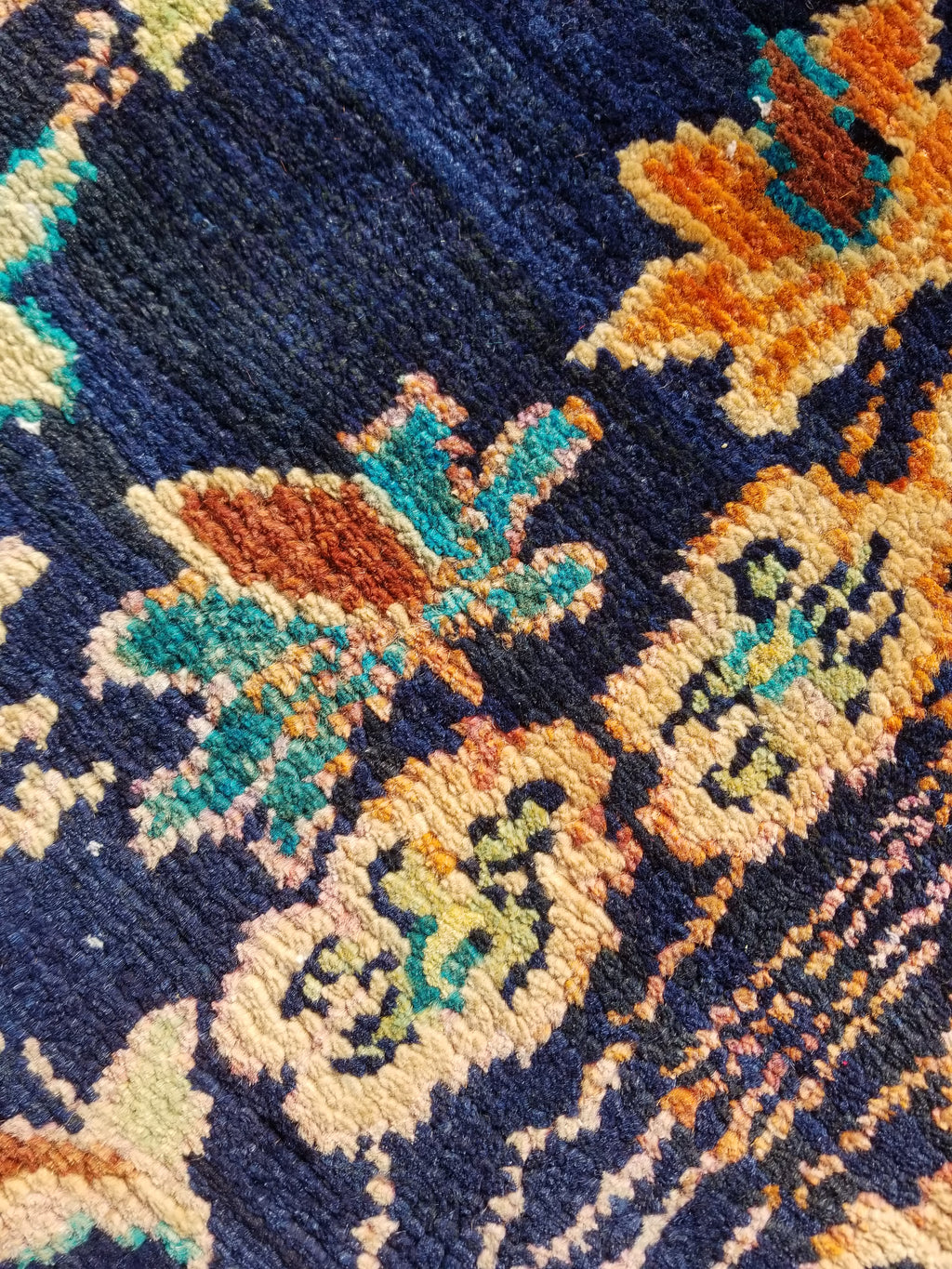 Distressed Antique Traditional Handmade Oriental Wool Multicolor Rug 238x144cm