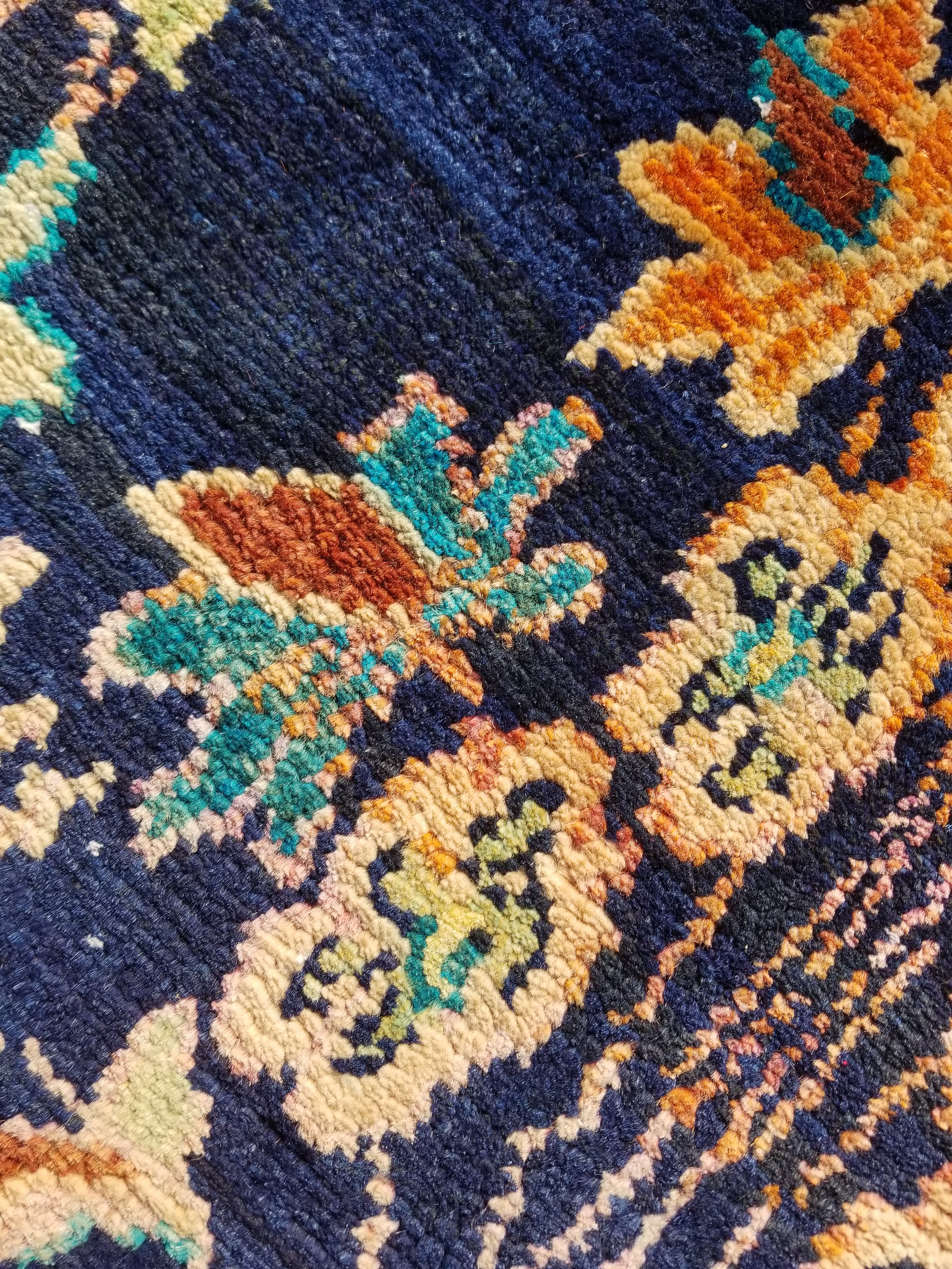 Distressed Antique Traditional Handmade Oriental Wool Multicolor Rug 238x144cm