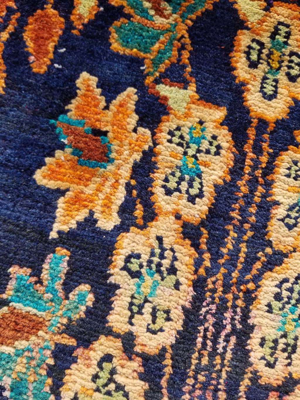 Distressed Antique Traditional Handmade Oriental Wool Multicolor Rug 238x144cm