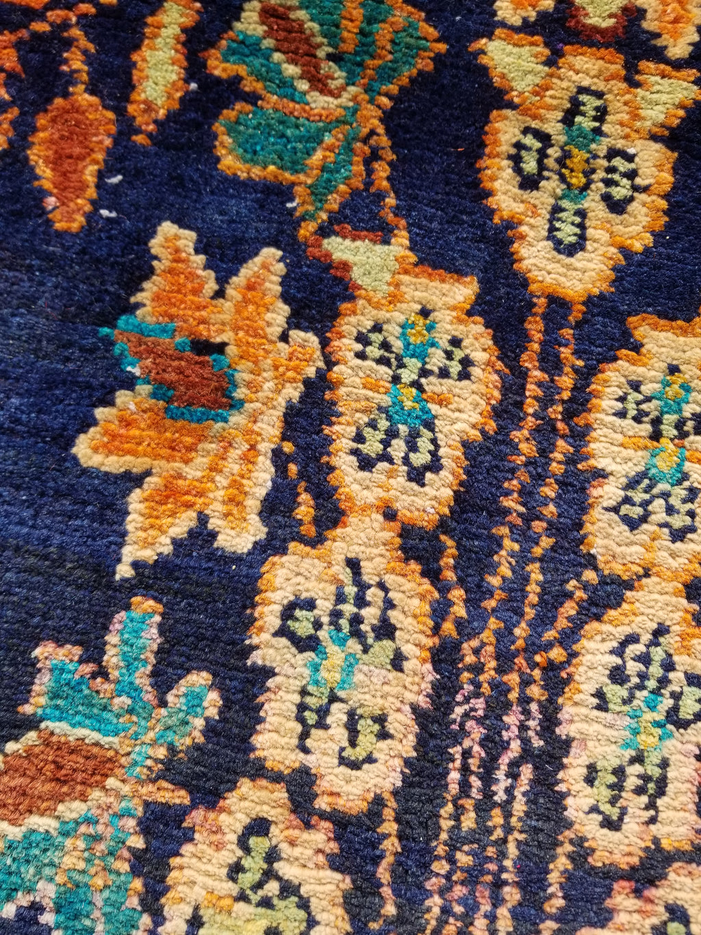 Distressed Antique Traditional Handmade Oriental Wool Multicolor Rug 238x144cm