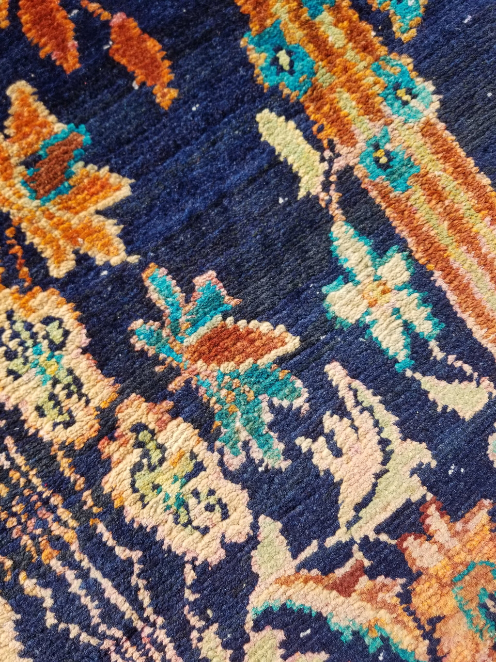 Distressed Antique Traditional Handmade Oriental Wool Multicolor Rug 238x144cm