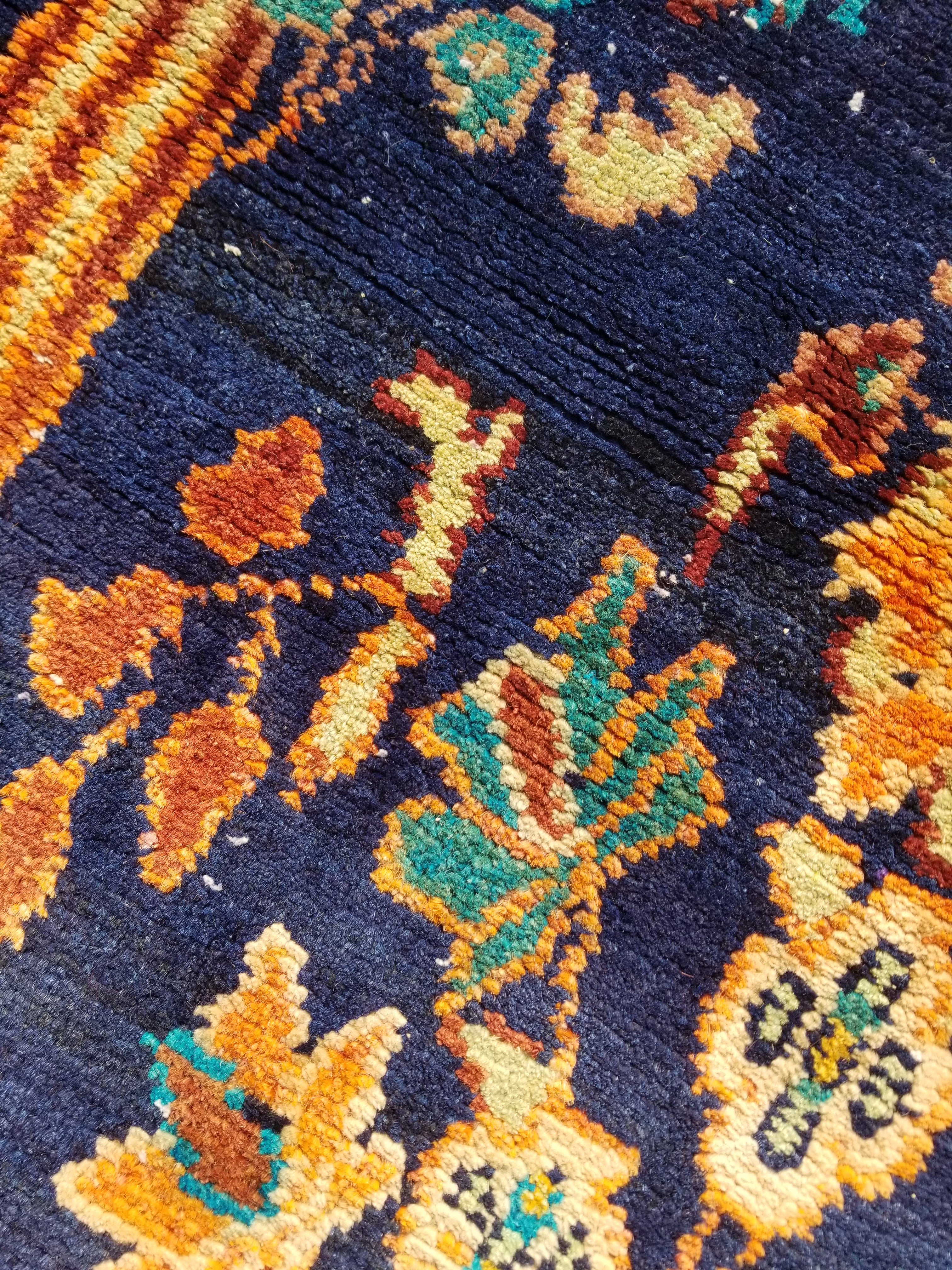 Distressed Antique Traditional Handmade Oriental Wool Multicolor Rug 238x144cm