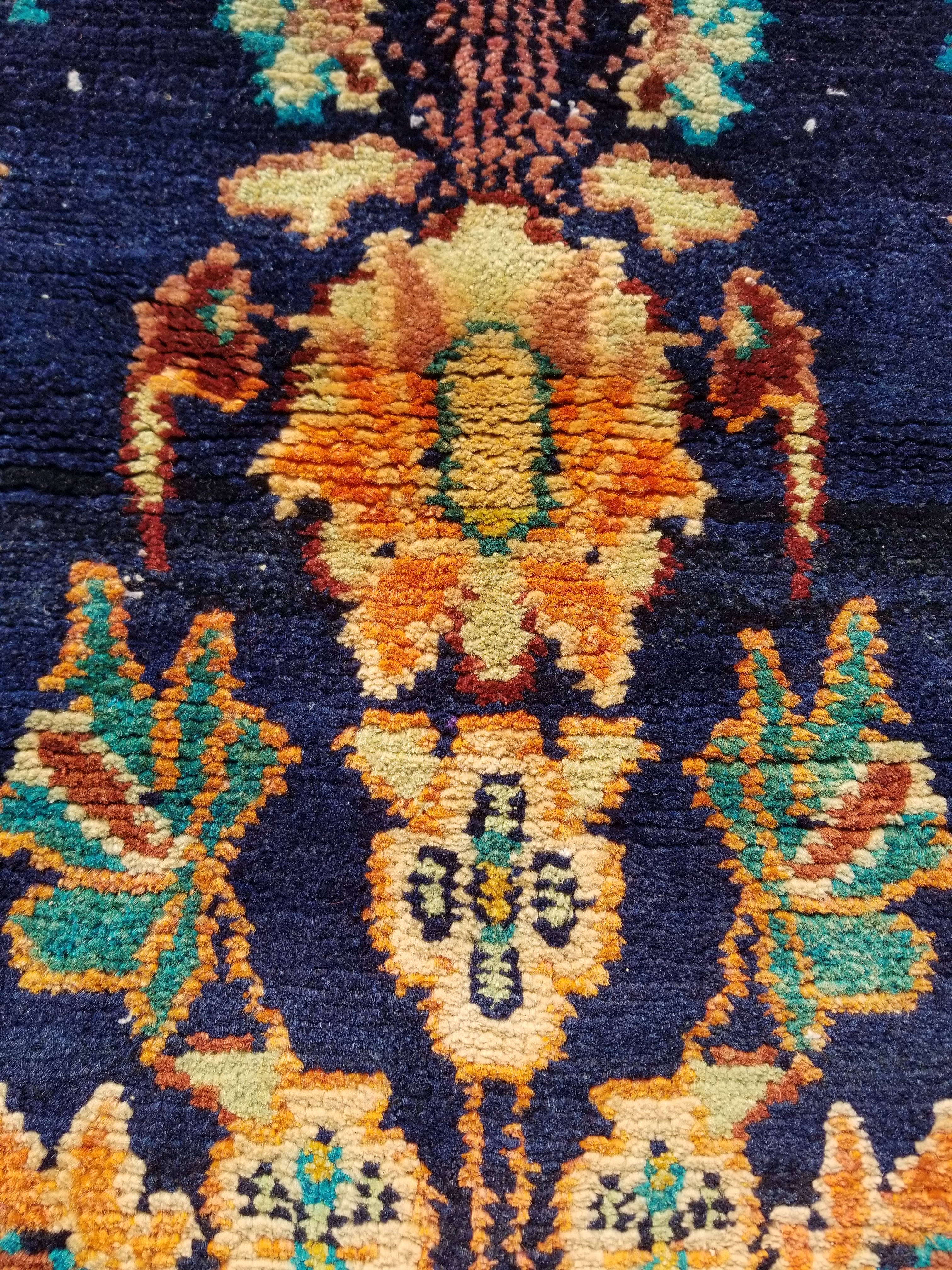 Distressed Antique Traditional Handmade Oriental Wool Multicolor Rug 238x144cm
