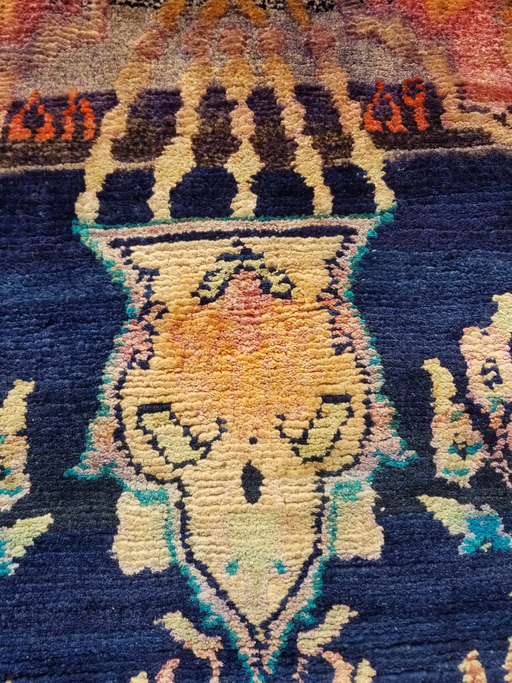 Distressed Antique Traditional Handmade Oriental Wool Multicolor Rug 238x144cm