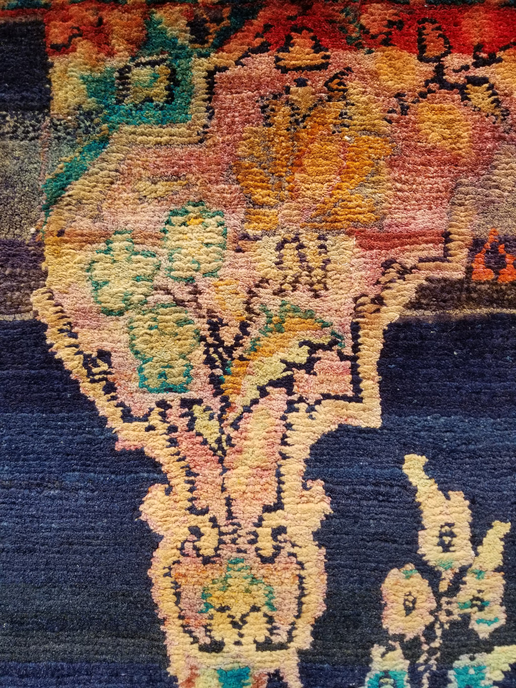 Distressed Antique Traditional Handmade Oriental Wool Multicolor Rug 238x144cm