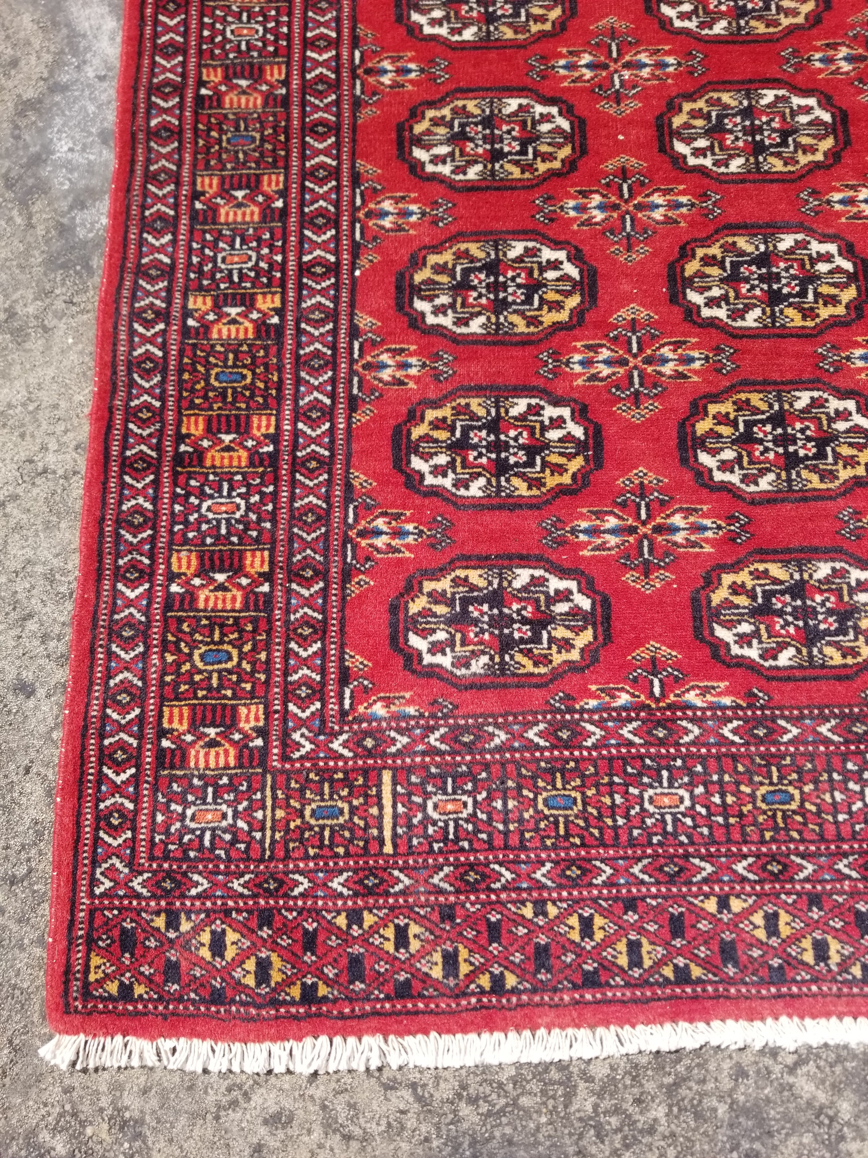 Vintage Traditional Handmade Bokhara Wool Multicolor Rug 121x76cm