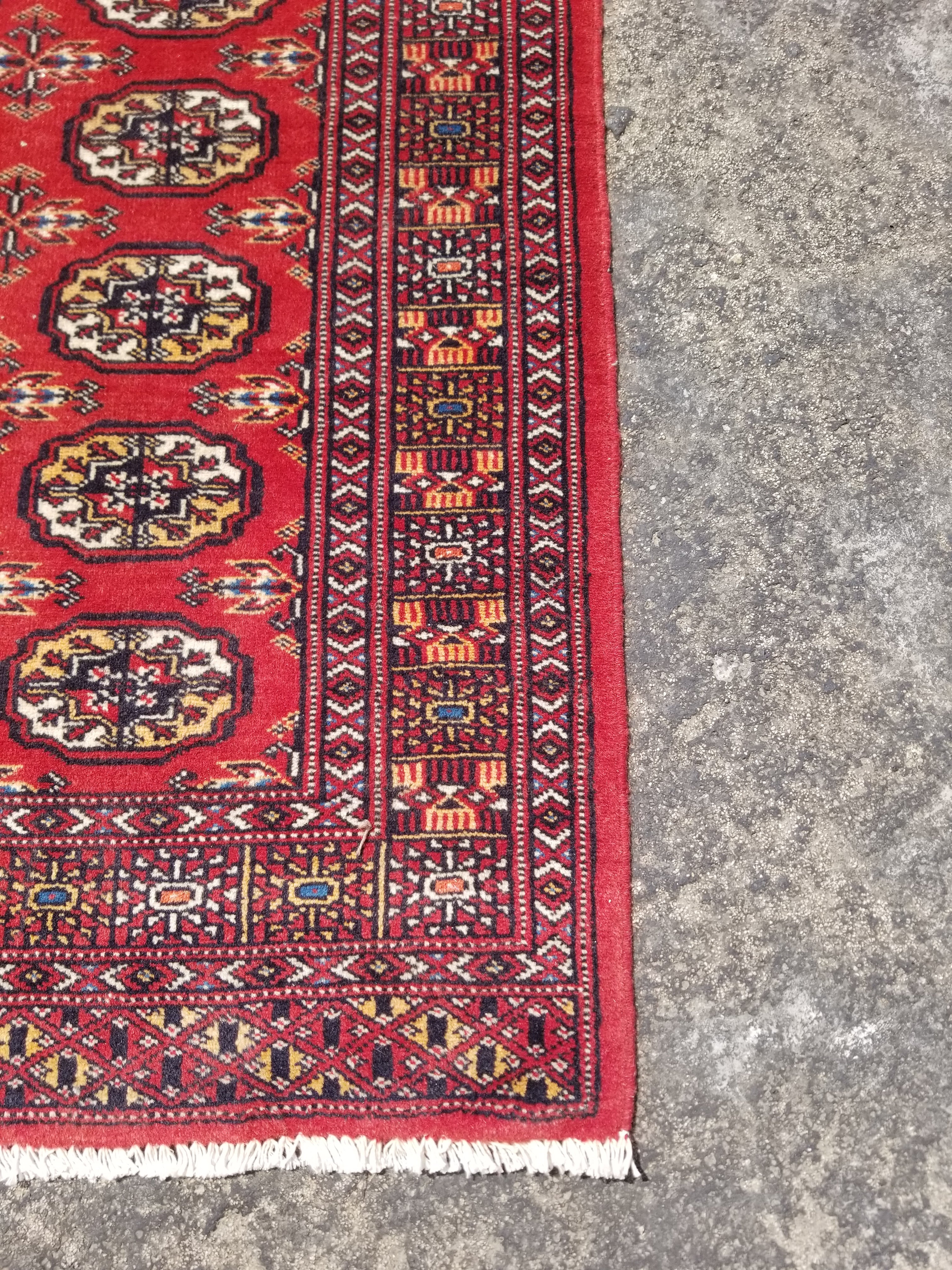 Vintage Traditional Handmade Bokhara Wool Multicolor Rug 121x76cm