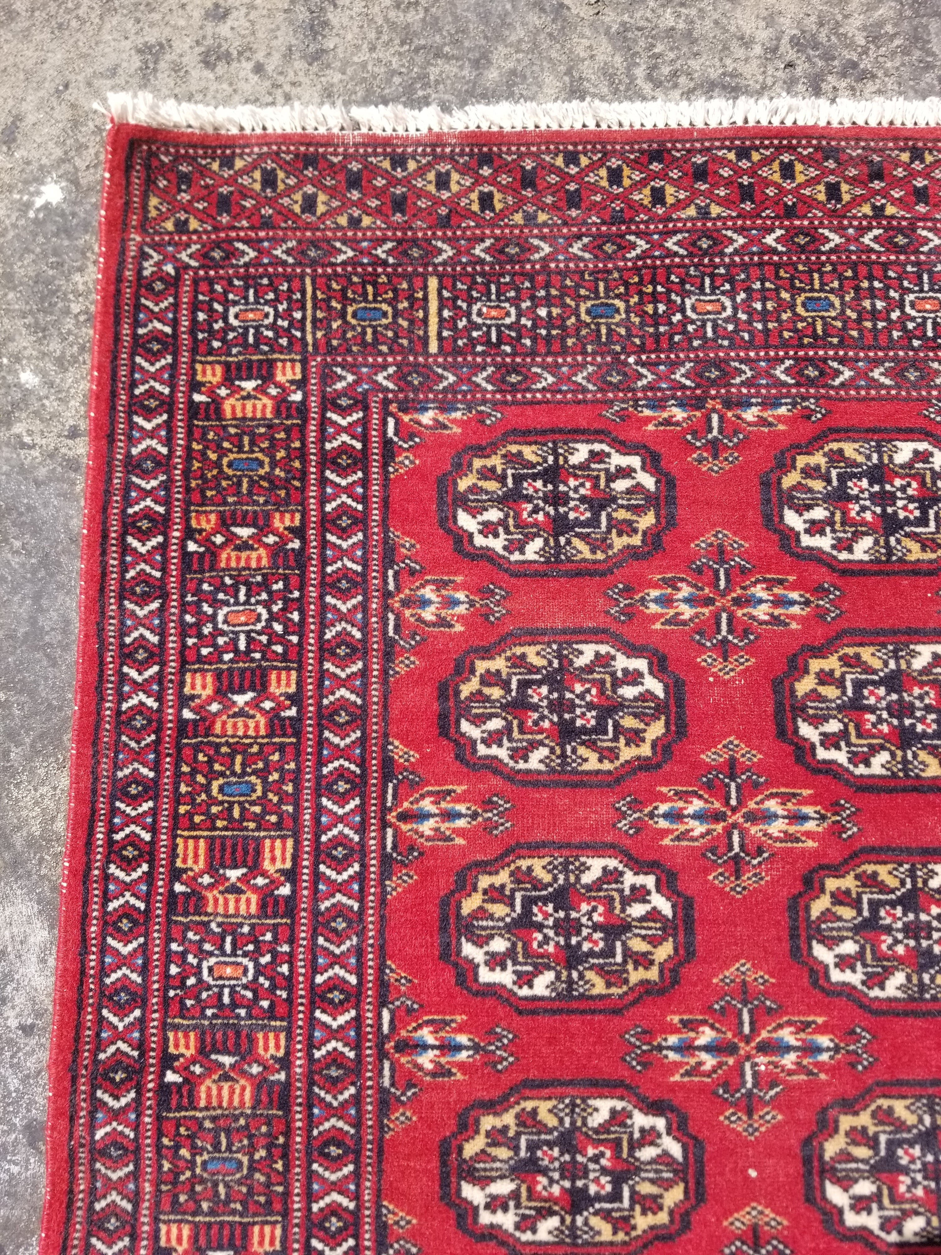 Vintage Traditional Handmade Bokhara Wool Multicolor Rug 121x76cm