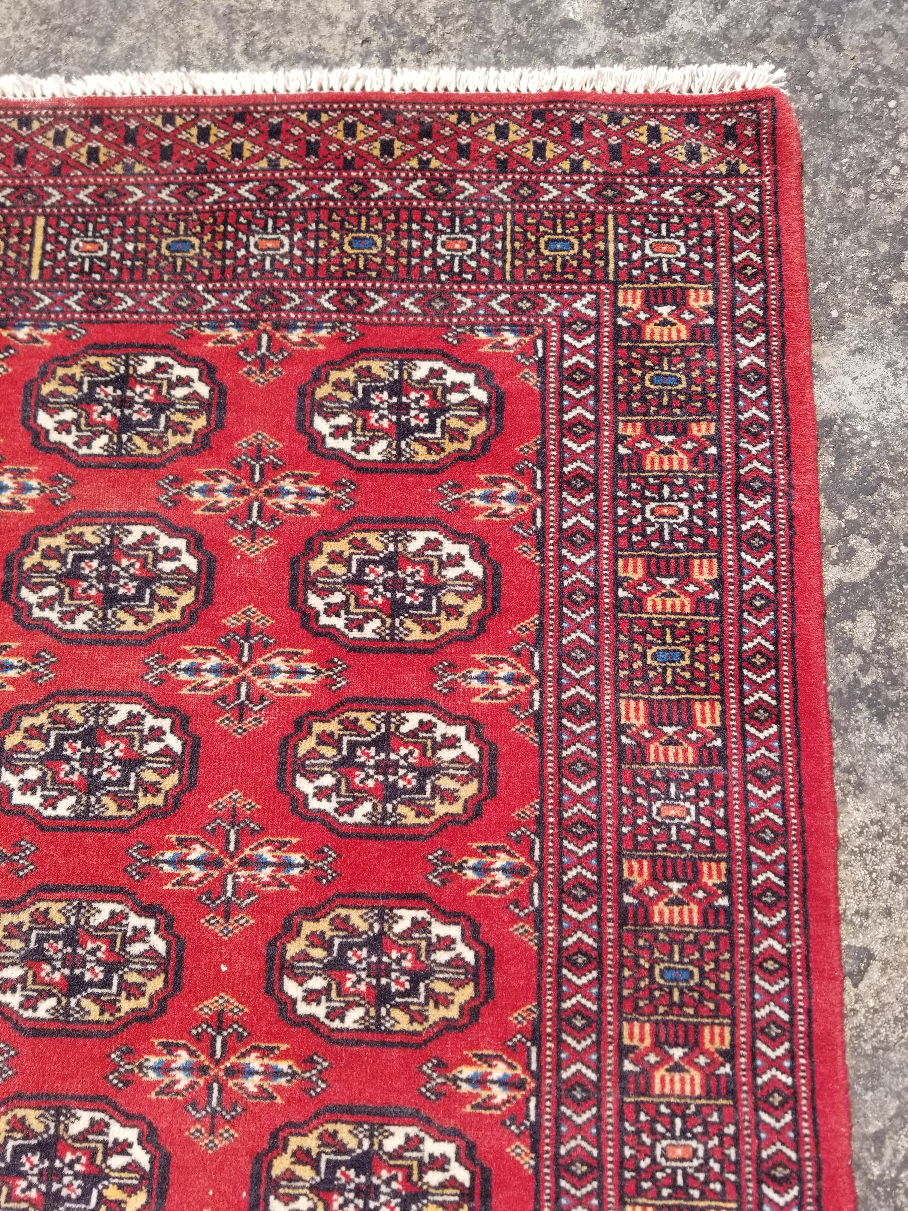 Vintage Traditional Handmade Bokhara Wool Multicolor Rug 121x76cm