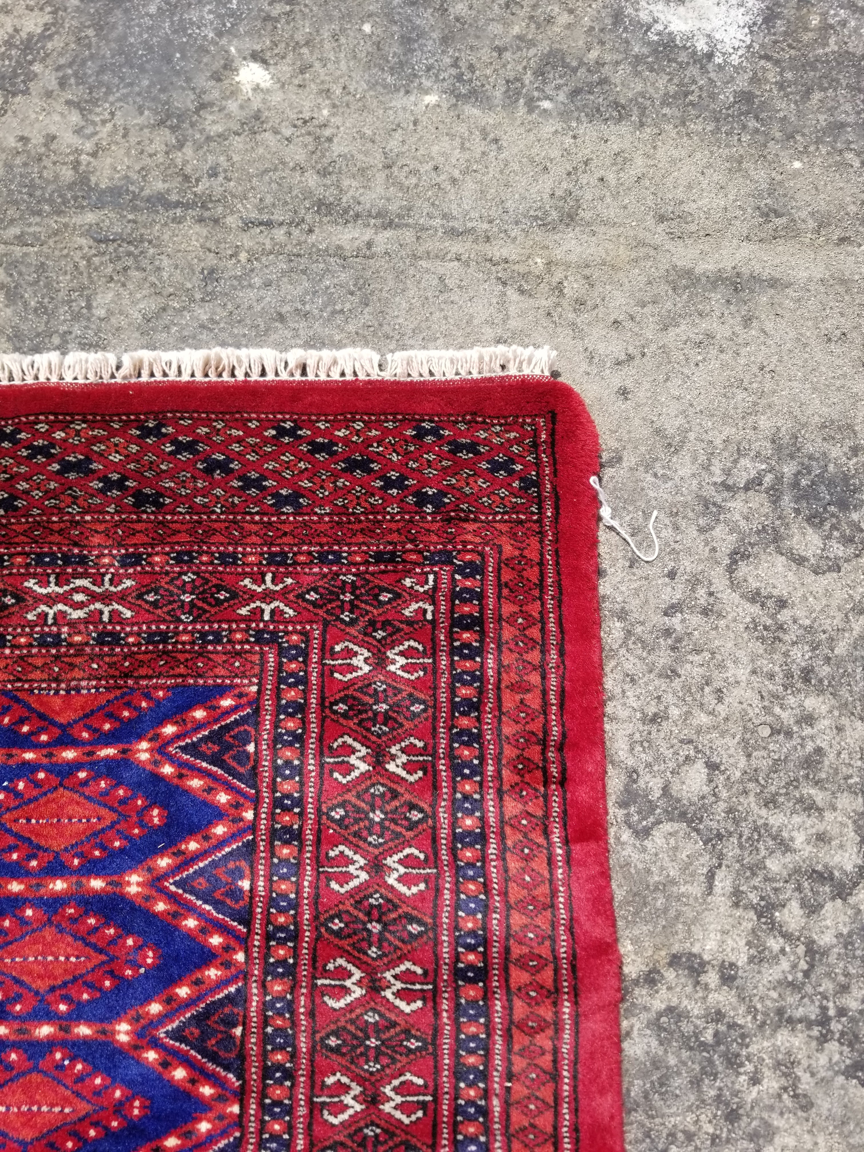 Vintage Traditional Handmade Turkmen Wool Multicolor Runner Rug 155x62cm