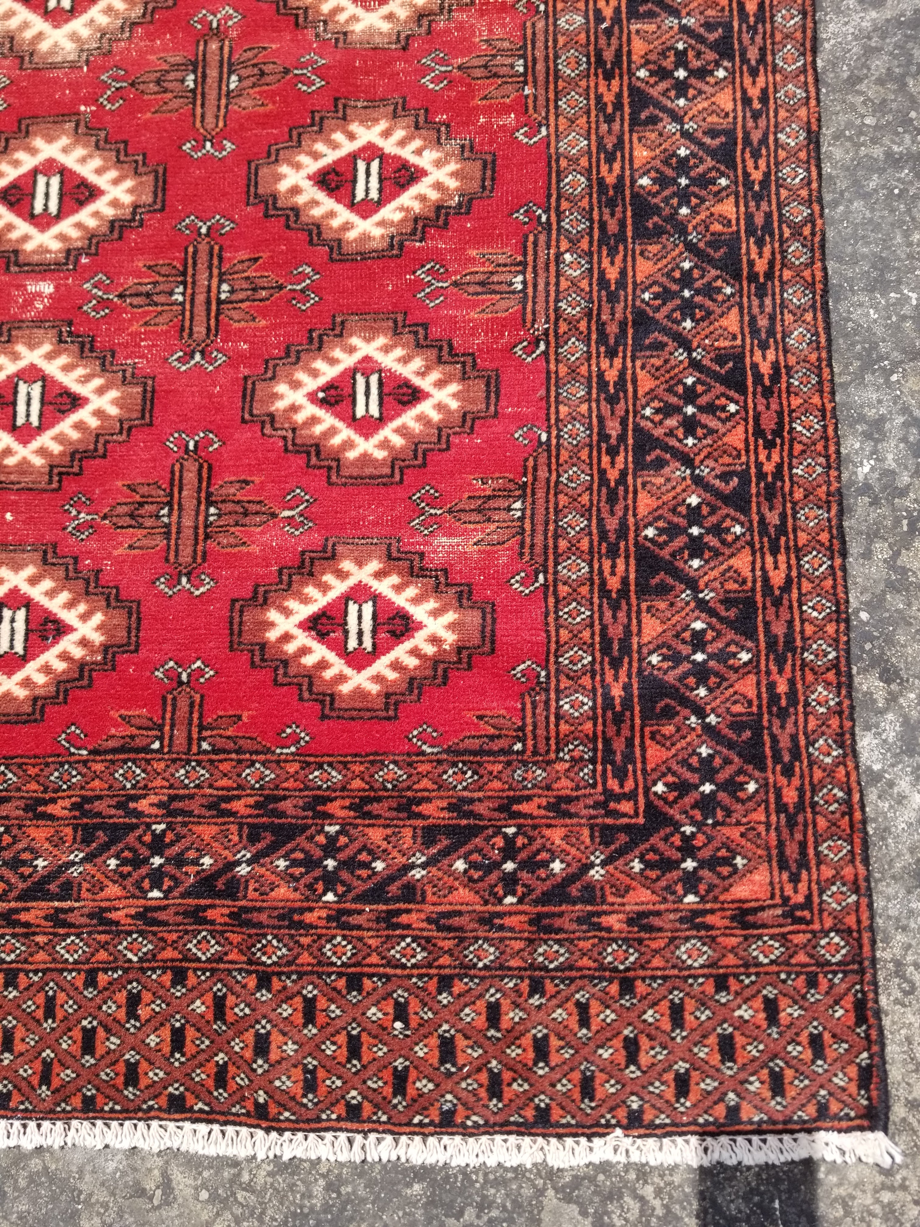Vintage Traditional Handmade Bokhara Wool Multicolor Rug 153x92cm
