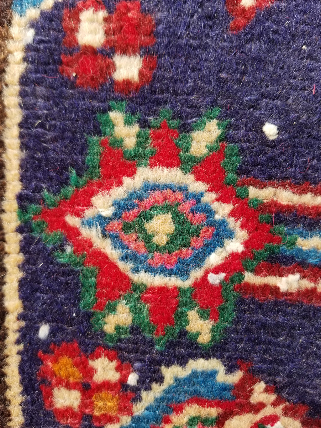 Antique Traditional Handmade Caucasian Kazak Wool Multicolor Rug 99x55cm