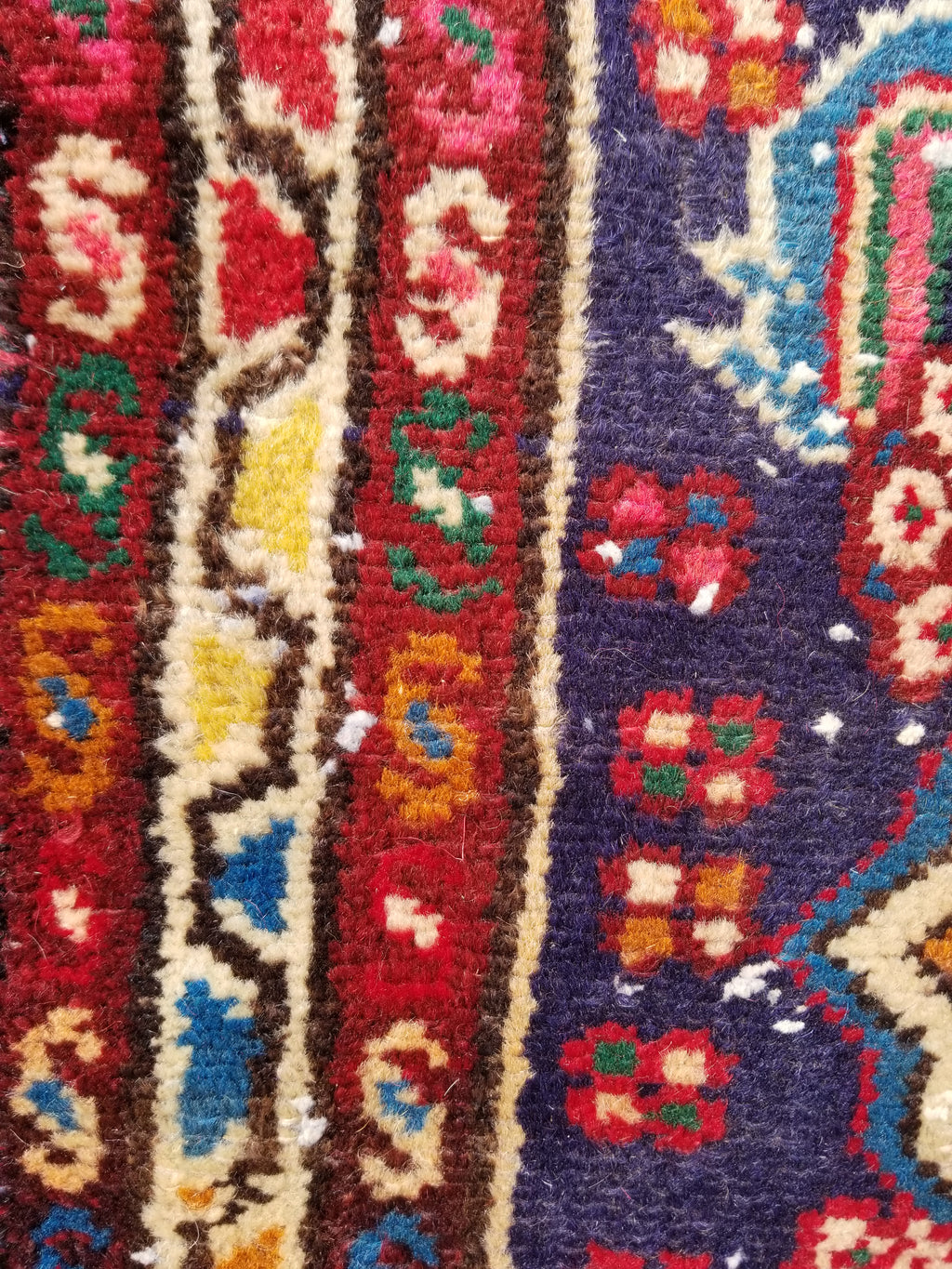 Antique Traditional Handmade Caucasian Kazak Wool Multicolor Rug 99x55cm