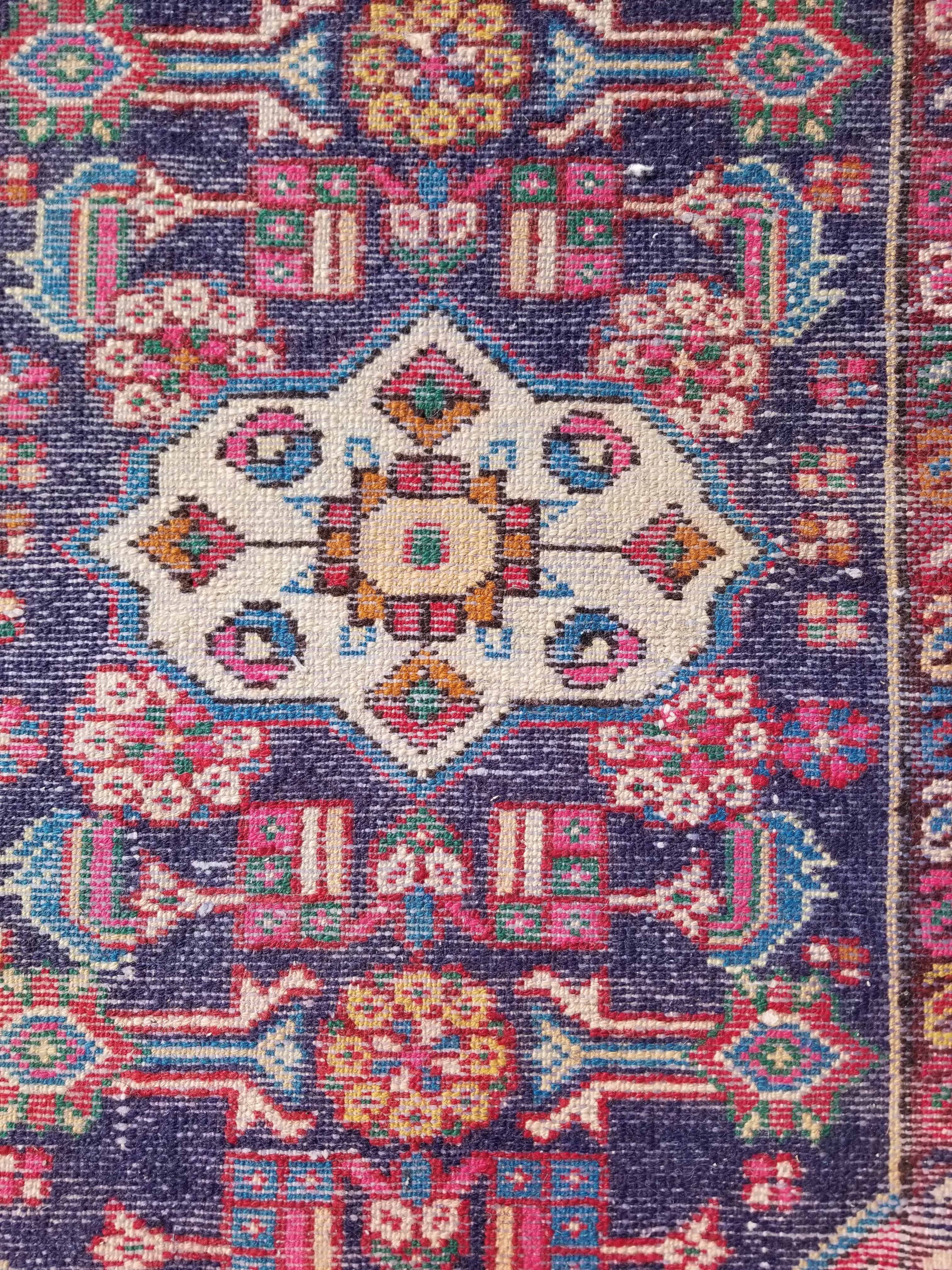 Antique Traditional Handmade Caucasian Kazak Wool Multicolor Rug 99x55cm