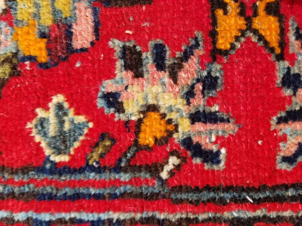 Semi Antique Traditional Handmade Karajeh Wool Multicolor Rug 78x58cm