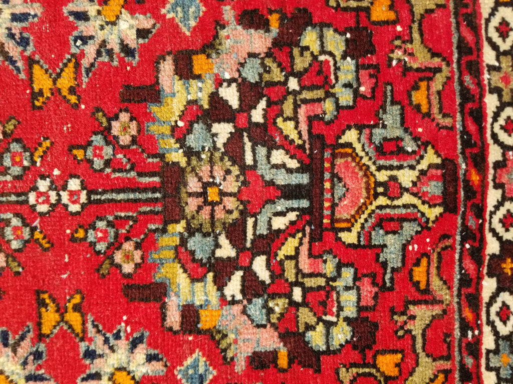 Semi Antique Traditional Handmade Karajeh Wool Multicolor Rug 78x58cm